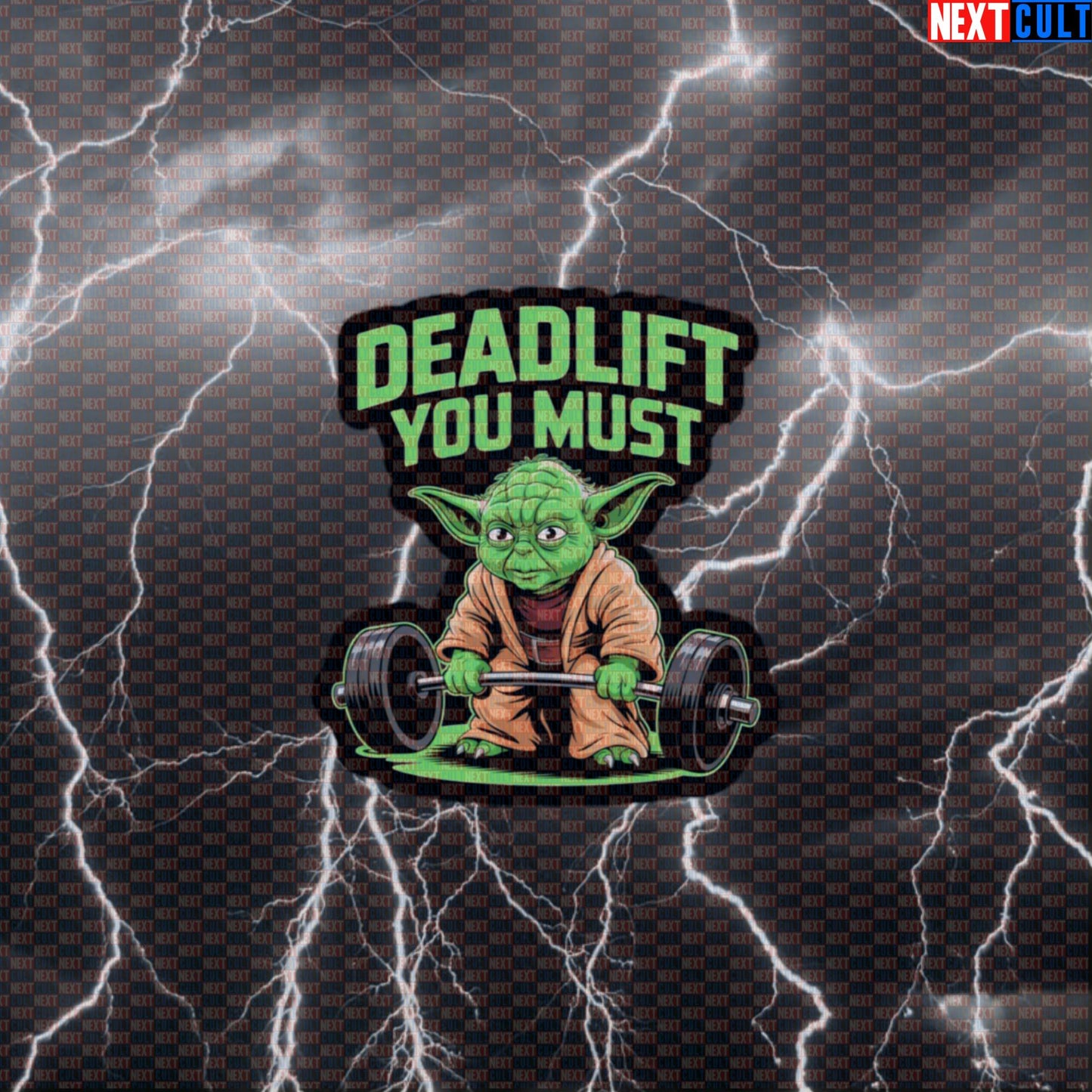 Deadlift You Must Gym Sticker | Funny Star Wars Yoda Workout Decal for Water Bottles & Gym Equipment Default Title Stickers Bodybuilding Films Fitness Gym Leg Day Powerlifting Star Wars Workout Yoda Next Cult Brand