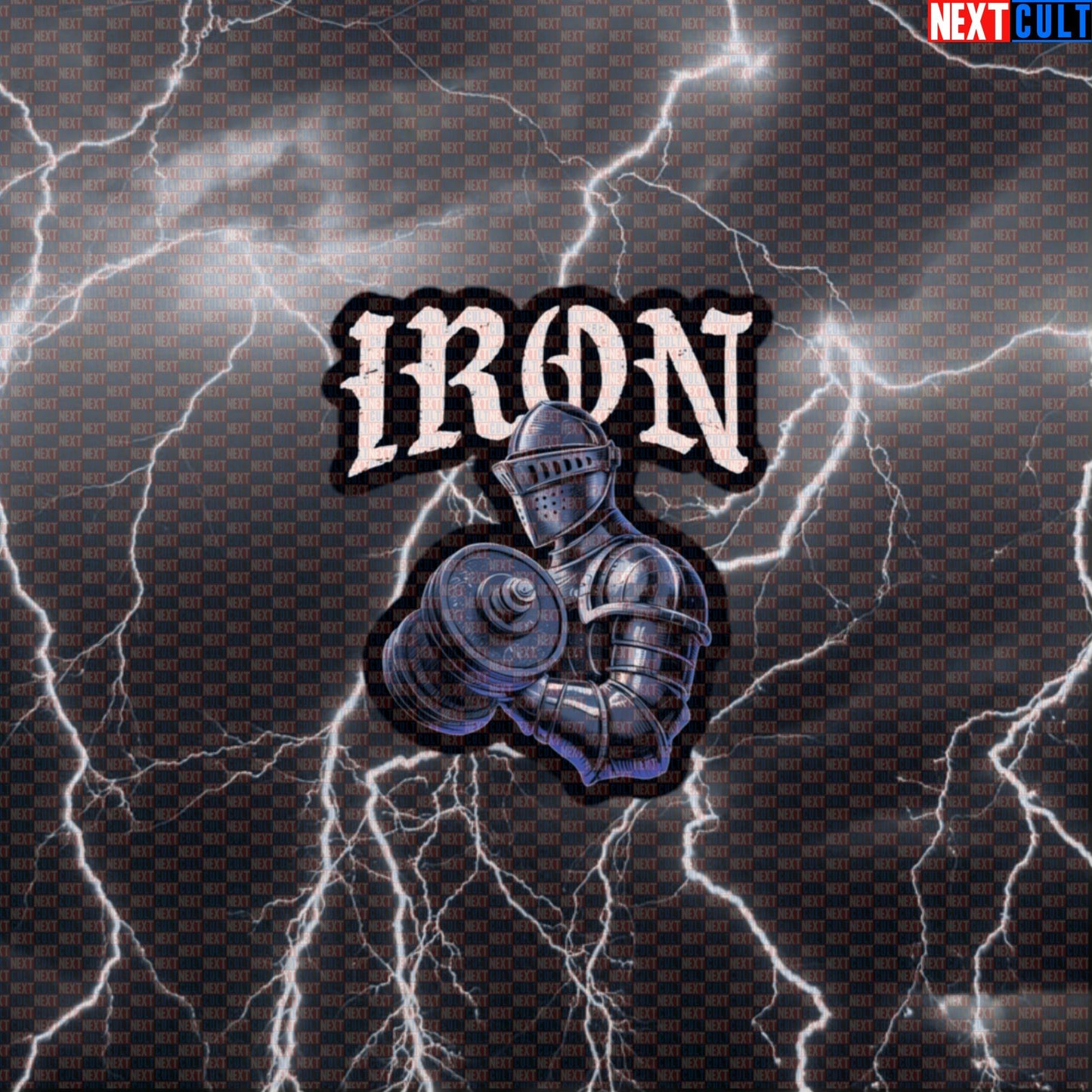 Iron Knight Gym Sticker | Funny Motivational Workout Decal for Lifters | Bodybuilding Meme Sticker Default Title Stickers Bodybuilding Fitness Gym Workout Next Cult Brand