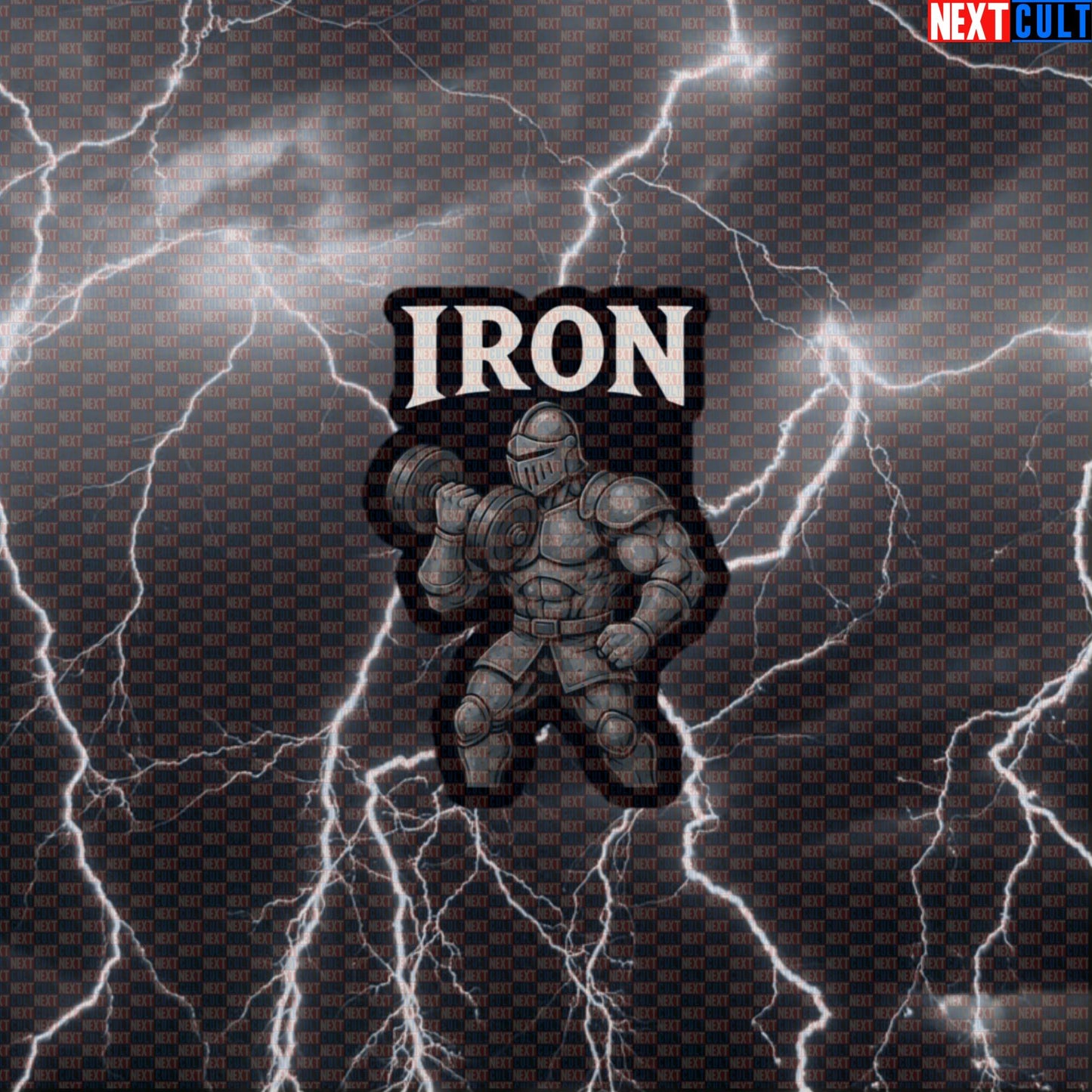 Knight Lifting Iron Funny Gym Sticker | Medieval Workout Decal for Lifters Default Title Stickers Bodybuilding Fitness Gym Workout Next Cult Brand