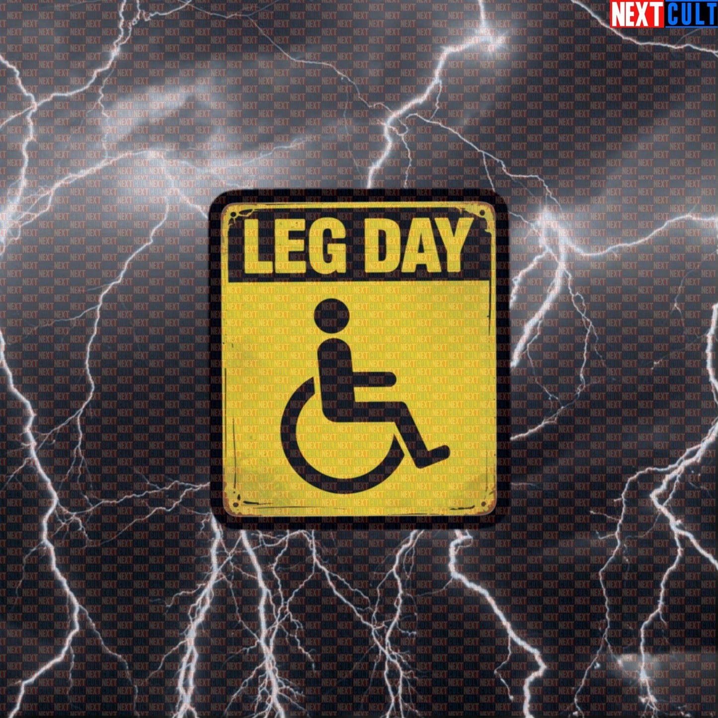 Leg Day Gym Sticker | Funny Workout Decal for Water Bottles & Gym Equipment | Fitness Meme Sticker Default Title Stickers Bodybuilding Fitness Gym Leg Day Powerlifting Workout Next Cult Brand
