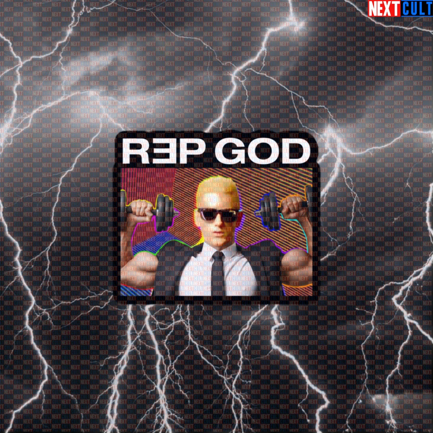 Rep God The Real Swole Shady Gym Sticker | Rap Parody Decal For Lifters & Gymbros Default Title Stickers Bodybuilding Eminem Fitness Gym Hip Hop Workout Next Cult Brand