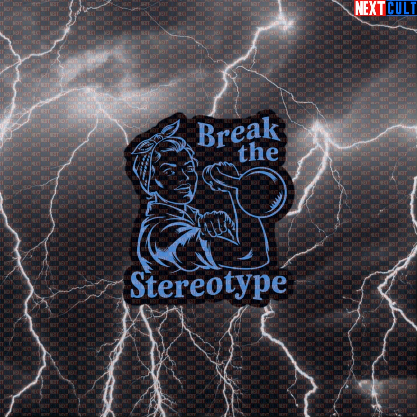 Break The Stereotype Gym Sticker | Feminist Workout Decal for Strong Women & Female Lifters Water Bottle Default Title Stickers Fitness Gym Kettlebell Workout Next Cult Brand