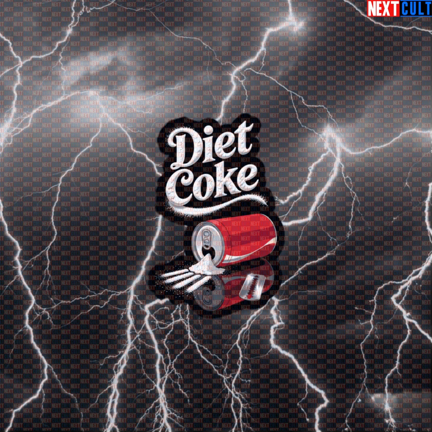 Funny Diet Cola Gym Sticker | White Powder Meme Workout Decal for Water Bottles & Gear Default Title Bodybuilding Fast Food Fitness Gym Workout Next Cult Brand