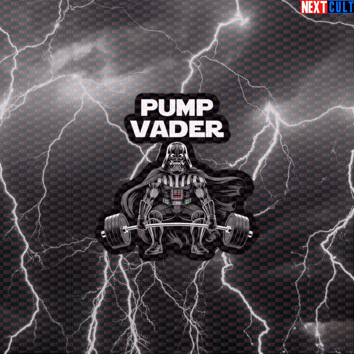 Pump Vader Gym Sticker | Star Wars Gym Villain Meme Decal | Sci-Fi Workout Sticker For Lifters Default Title Bodybuilding Darth Vader Films Fitness Gym Powerlifting Star Wars Workout Next Cult Brand