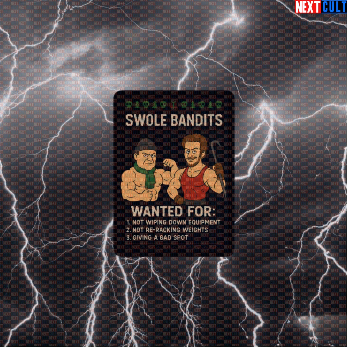 Swole Bandits Home Alone Gym Sticker | Funny Christmas Fitmas Meme Workout Decal | Festive Gym Sticker Default Title Stickers Bodybuilding Christmas Films Fitness Gym Powerlifting Workout Next Cult Brand