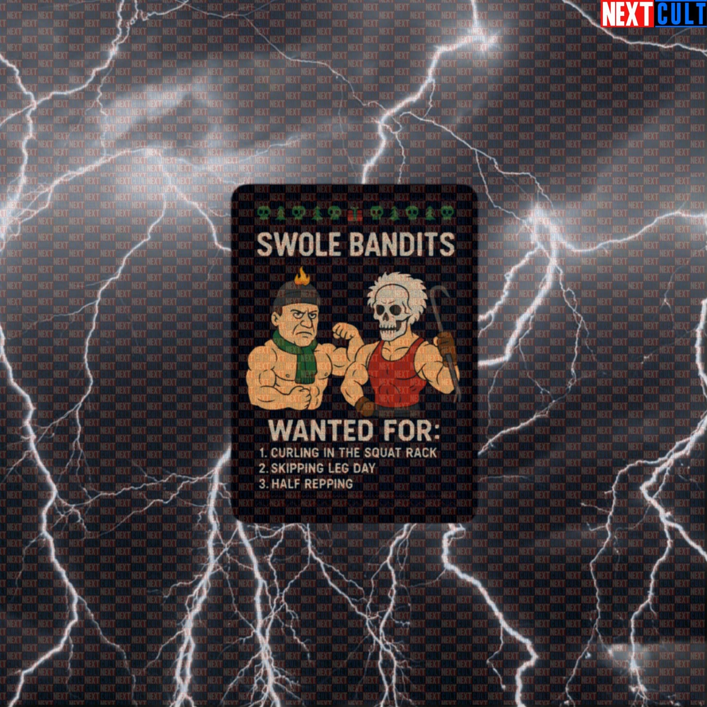 Swole Bandits Home Alone Gym Sticker | Funny Christmas Fitmas Workout Decal | Festive Gym Meme Sticker Default Title Stickers Bodybuilding Christmas Films Fitness Gym Powerlifting Workout Next Cult Brand