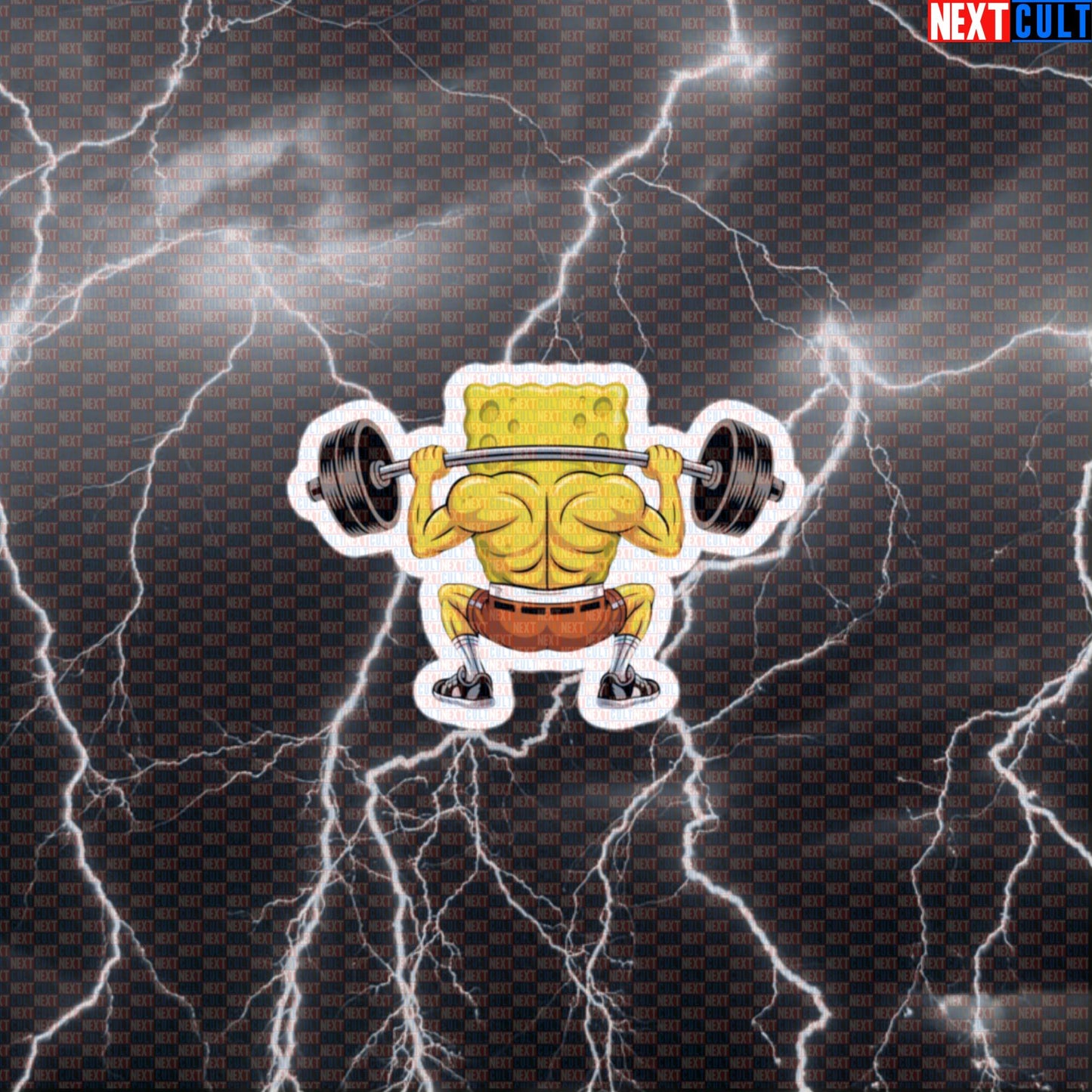 Swolebob Squatpants Gym Sticker | Funny SpongeBob Meme Workout Decal For Leg Day & Squat Lovers Default Title Bodybuilding Fitness Gym Leg Day Powerlifting SpongeBob TV Workout Next Cult Brand