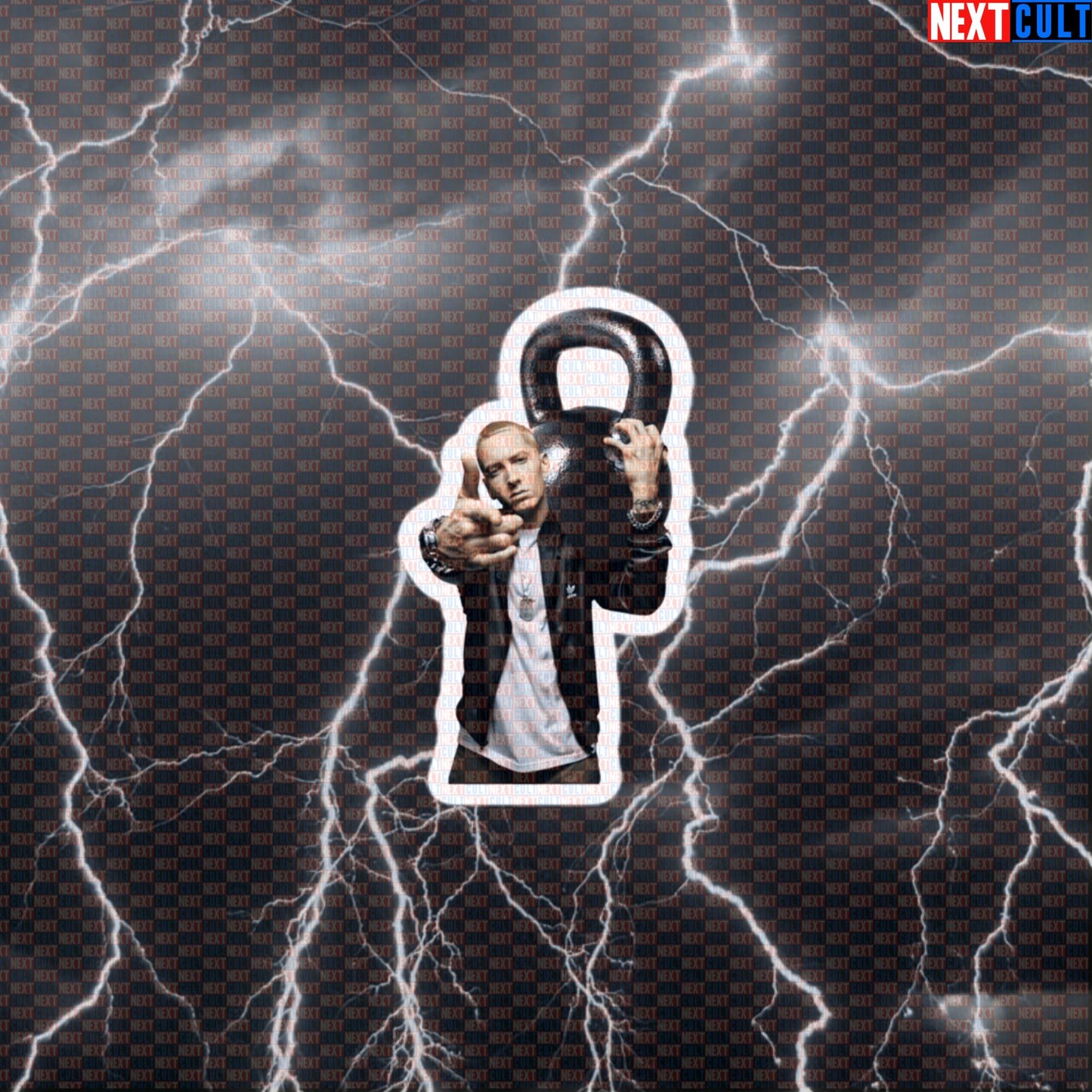 Slim Shady Kettlebell Gym Sticker | Funny Rap God Workout Decal Default Title Stickers Bodybuilding Eminem Fitness Gym Hip Hop Kettlebell Workout Next Cult Brand