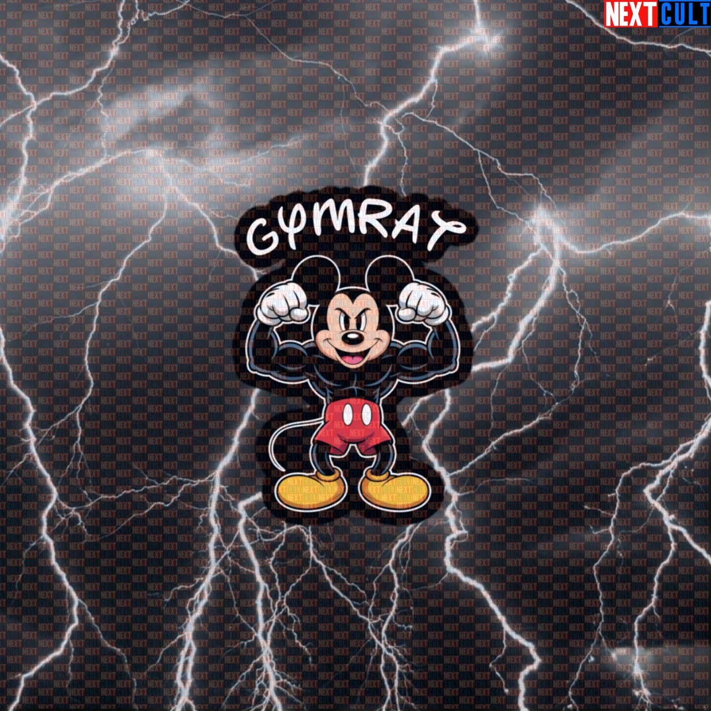 Gym Rats Sticker | Funny Mickey Themed Workout Decal For Lifters | Gym Bro Fitness Meme Sticker Default Title Bodybuilding Fitness Gym Gymrat TV Workout Next Cult Brand