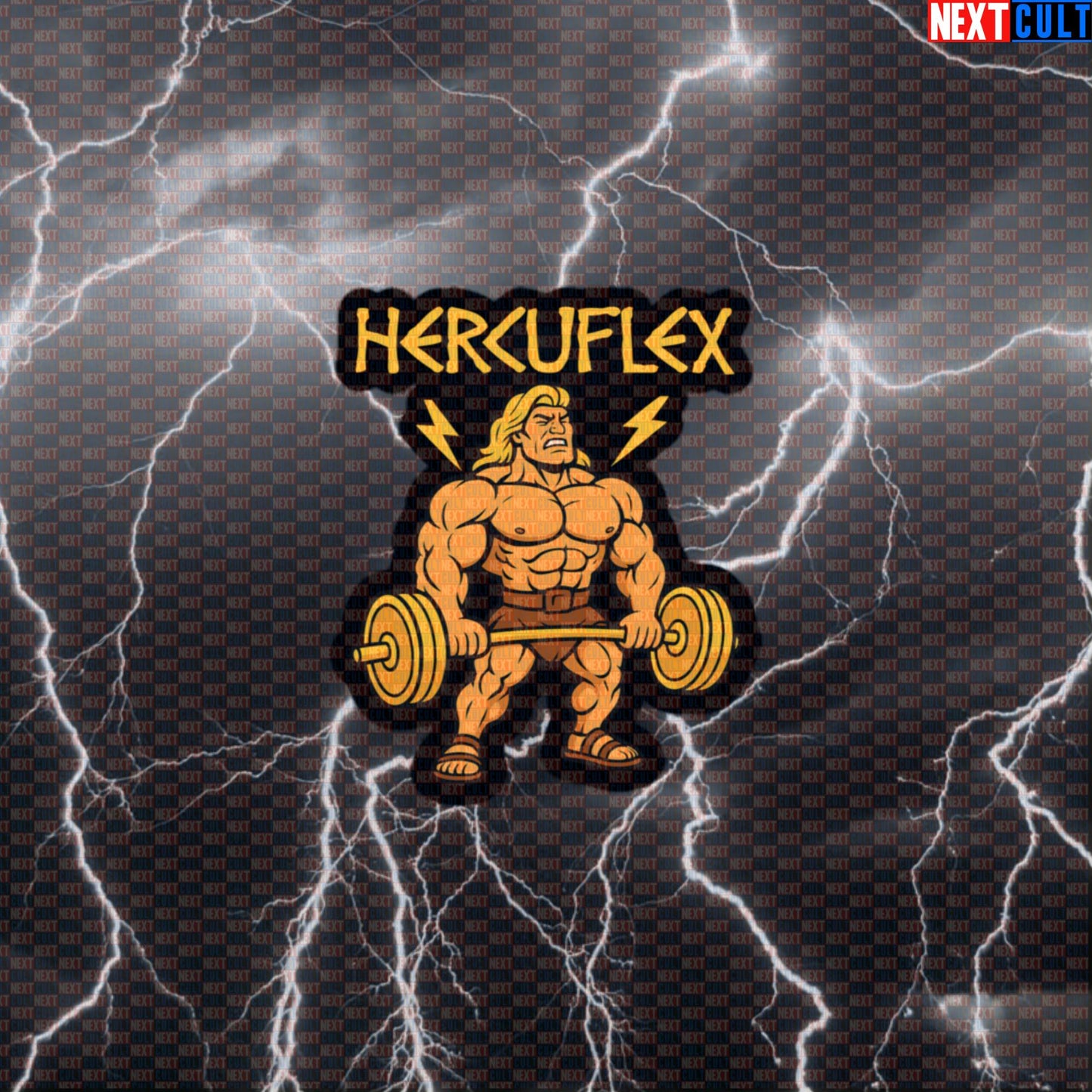 Hercuflex Greek God Gymbro Sticker | Funny Bodybuilding & Powerlifting Decal Default Title Ancient Greece Bodybuilding Films Fitness Gym Powerlifting Workout Next Cult Brand