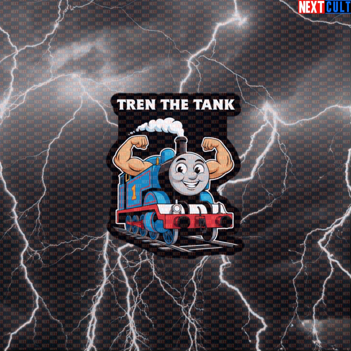 Tren The Tank Gym Sticker | Funny Thomas The Tank Meme Workout Decal | Bodybuilding Meme Sticker Default Title Bodybuilding Fitness Gym Steroids TV Workout Next Cult Brand