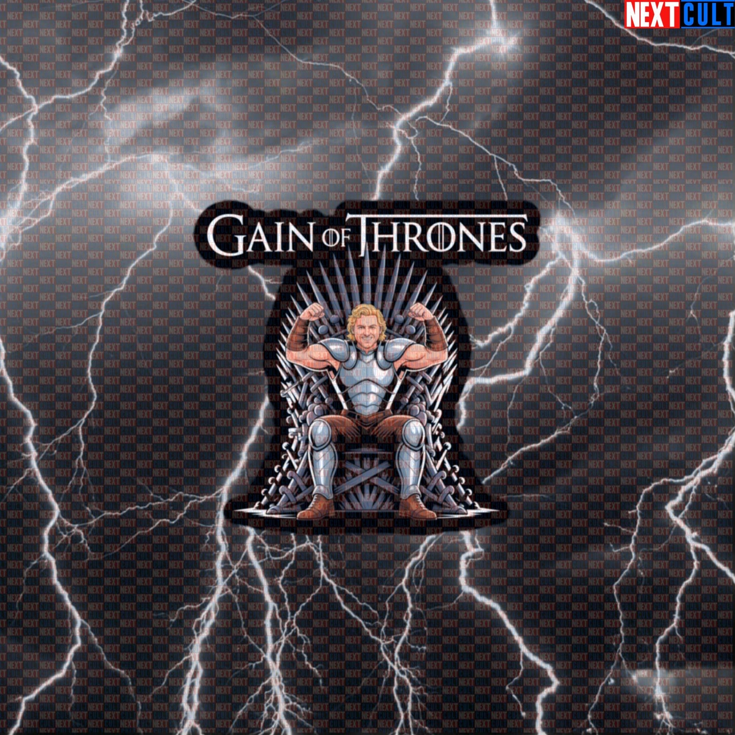 Gain Of Thrones Gym Sticker | Funny Game of Thrones Workout Decal For Lifters | Fitness Meme Sticker Default Title Bodybuilding Fitness Game of Thrones Gym TV Workout Next Cult Brand