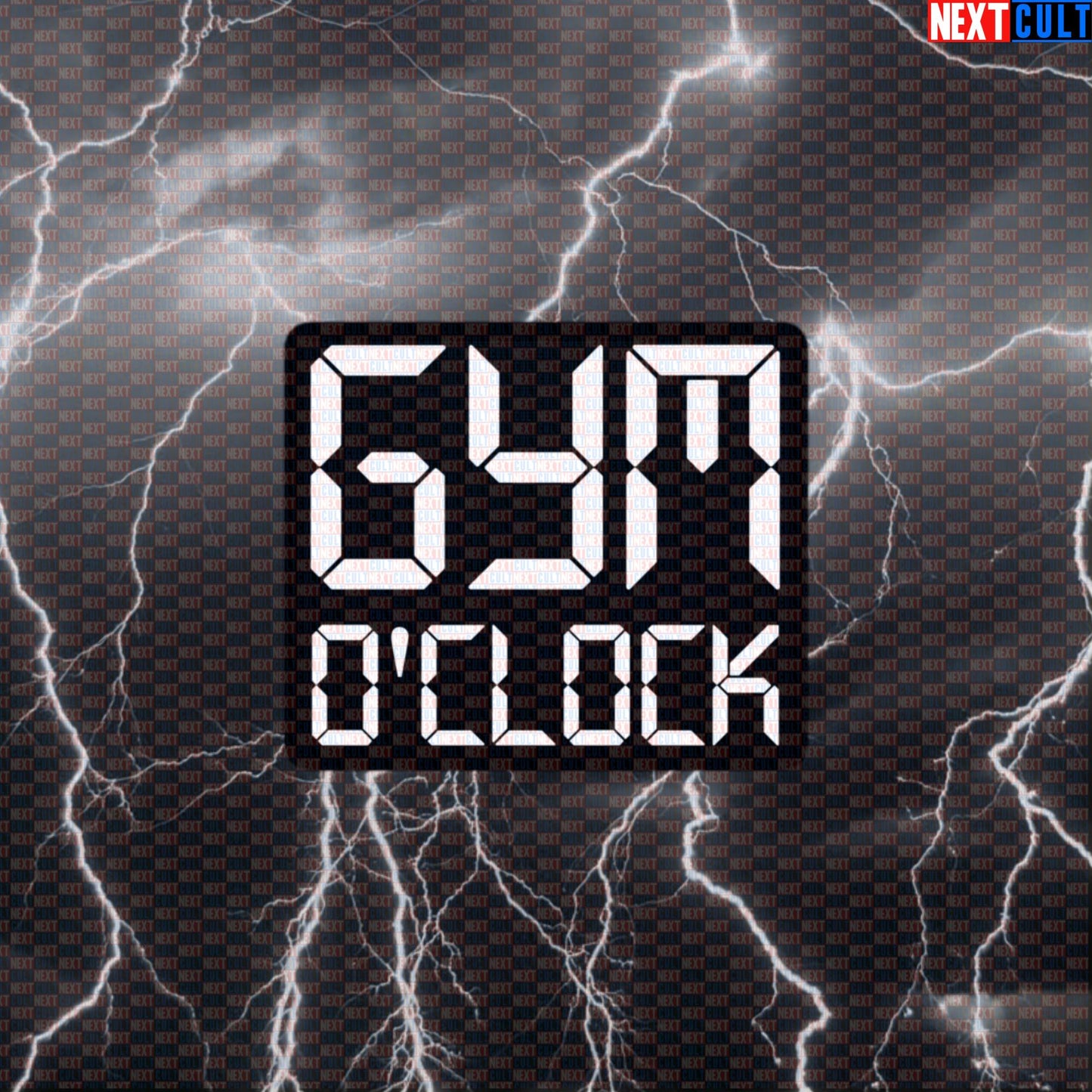 Gym O'Clock Sticker | Funny Workout Decal for Water Bottles & Gym Gear | Fitness Meme Sticker Default Title Bodybuilding Fitness Gym Powerlifting Workout Next Cult Brand