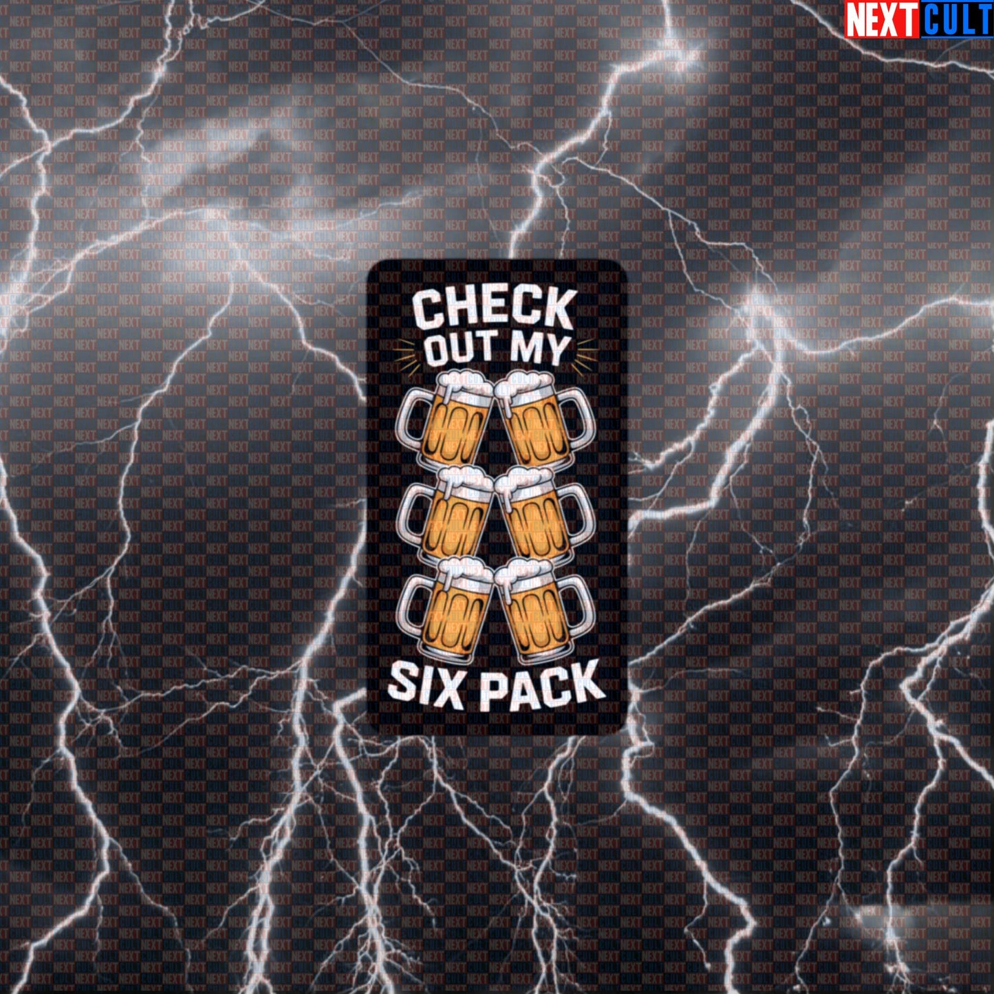 Check Out My Six Pack Beer Funny Gym Sticker - Gym Meme Decal for Coolers & Gym Bottles Default Title Stickers Beer Bodybuilding Fitness Gym Workout Next Cult Brand