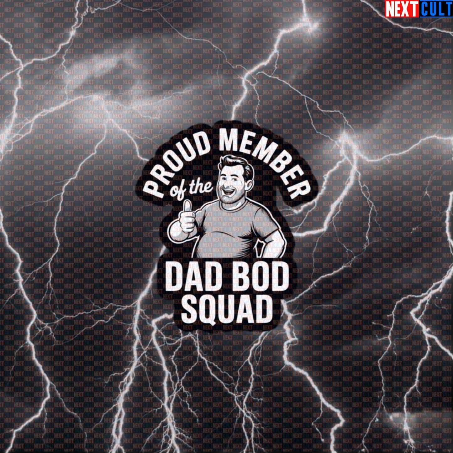 Proud Member of the Dad Bod Squad Funny Gym Sticker - Dad Strength Meme Decal for Water Bottles & Gear Default Title Stickers Father's Day Fitness Gym Workout Next Cult Brand