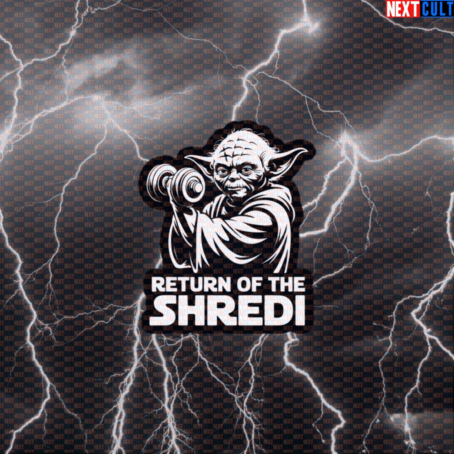 Return of the Shredi Funny Gym Sticker - Star Wars Yoda Gym Meme Decal for Gym Gear Default Title Bodybuilding Films Fitness Gym Star Wars Workout Yoda Next Cult Brand