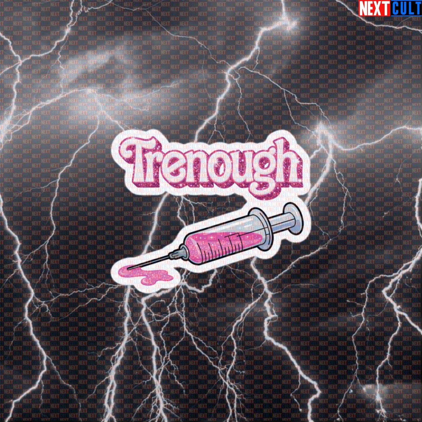 Trenough Funny Gym Sticker | Tren is Enough Decal for Lifters | Not Natty Bodybuilding Meme Default Title Bodybuilding Films Fitness Gym Ken Steroids Workout Next Cult Brand