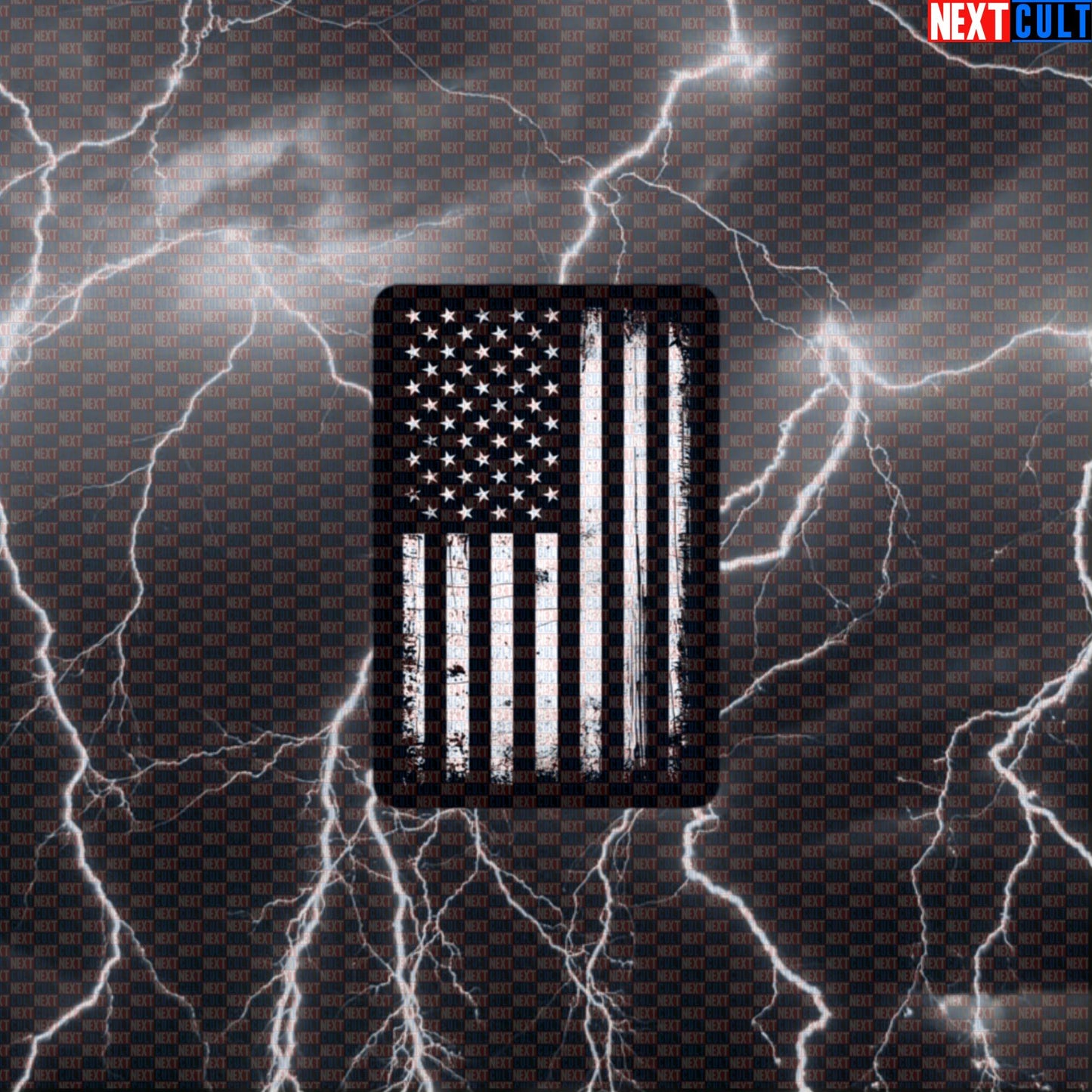 Distressed American Flag Funny 4th Of July Gym Sticker - Patriotic Workout Decal For Water Bottles Default Title Stickers 4th of July Fitness Gym Workout Next Cult Brand