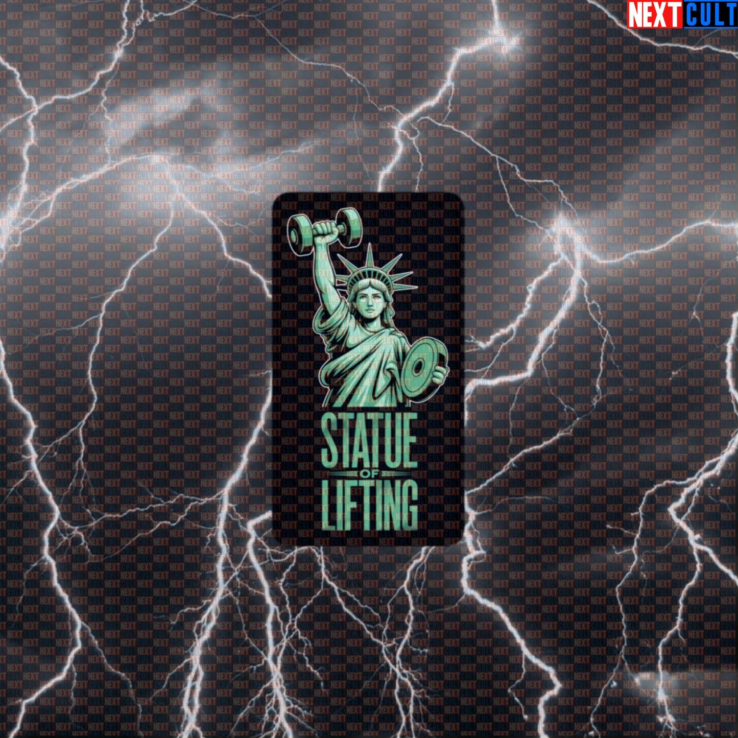 Funny Patriotic Gym Sticker - Statue of Lifting 4th of July Decal for Gym Gear Default Title 4th of July Bodybuilding Fitness Gym Statue of Liberty Workout Next Cult Brand
