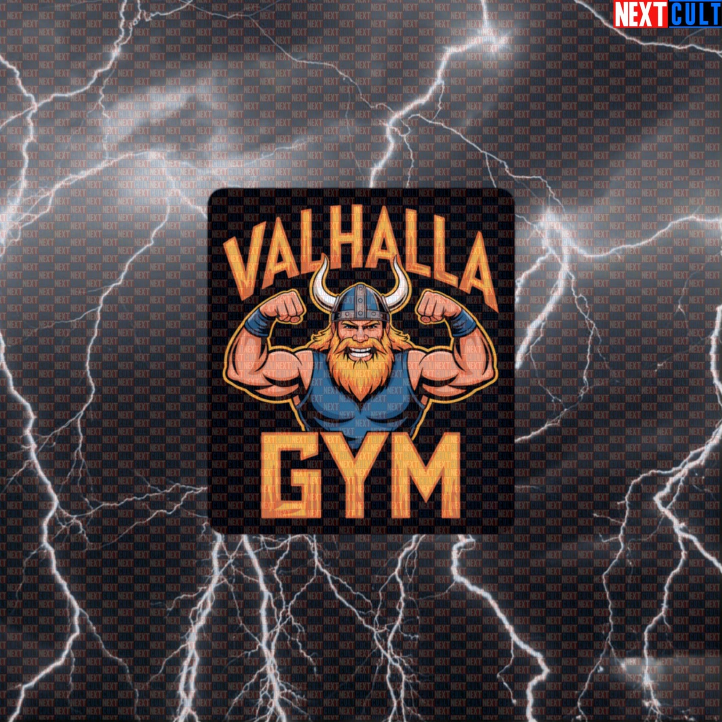 Valhalla Gym Viking Funny Gym Sticker - Norse Workout Decal for Water Bottles & Gym Gear Default Title Bodybuilding Fitness Gym Vikings Workout Next Cult Brand