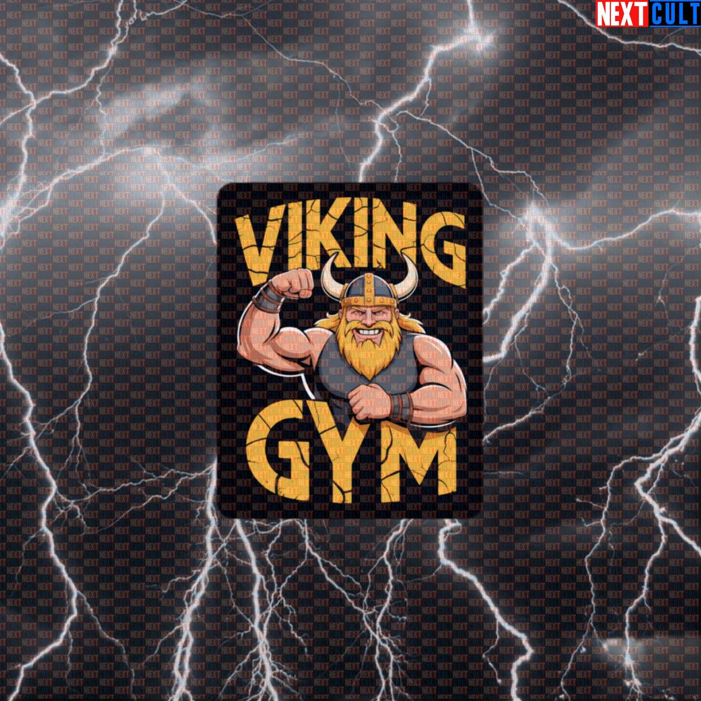 Viking Gym Sticker - Funny Norse Workout Decal for Lifters, Water Bottles & Gym Gear Default Title Bodybuilding Fitness Gym Vikings Workout Next Cult Brand