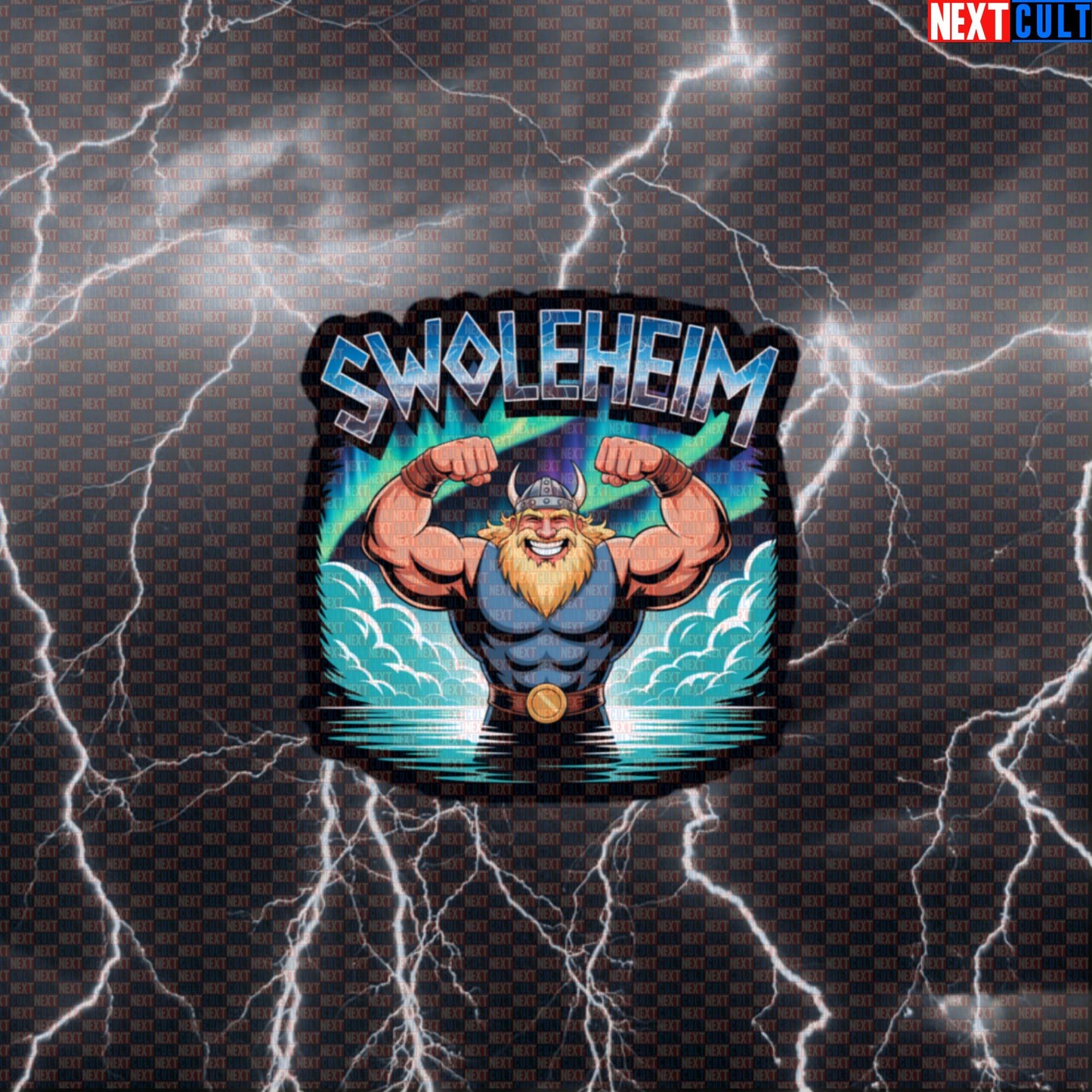 Swoleheim Viking Funny Gym Sticker - Norse Workout Meme Decal for Water Bottles & Gym Gear Default Title Bodybuilding Fitness Gym Vikings Workout Next Cult Brand