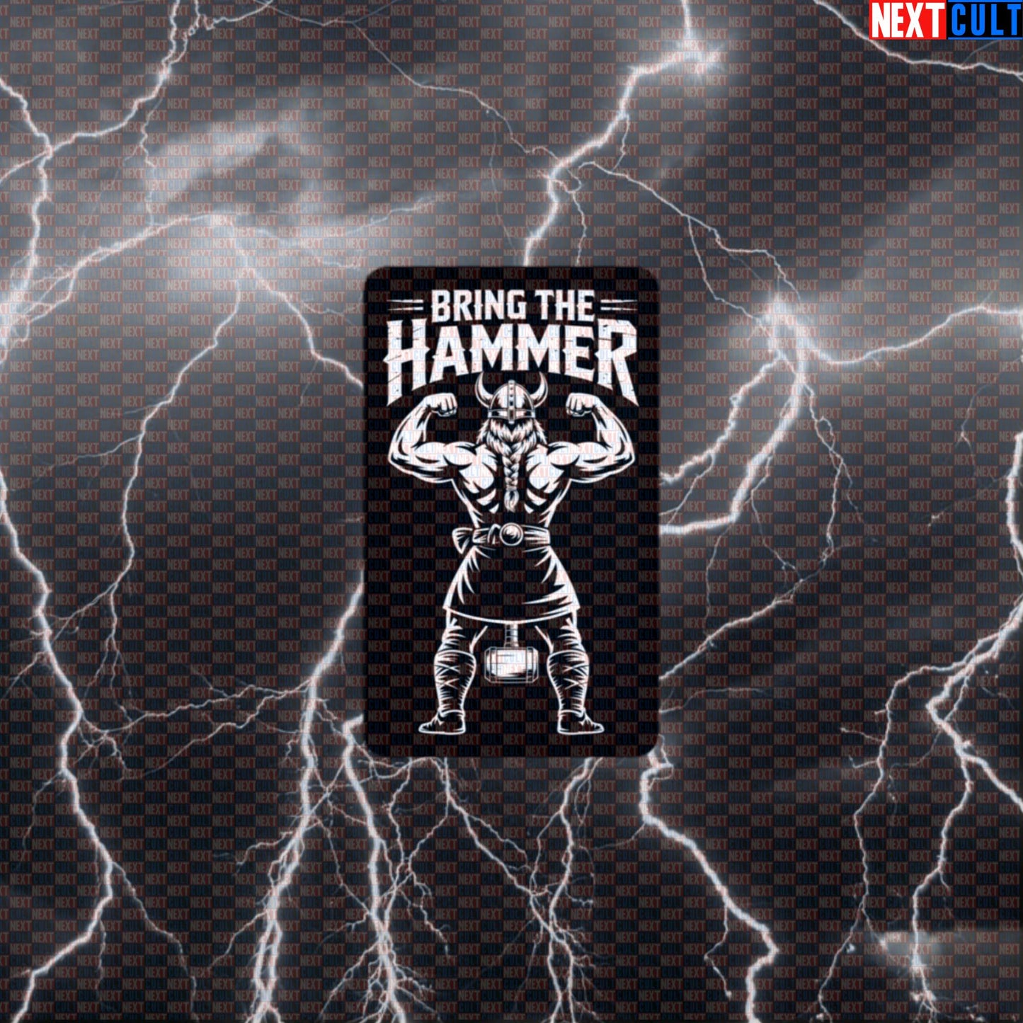Bring The Hammer Funny Viking Gym Sticker - Norse Workout Decal for Gym Gear Default Title Fitness Gym Vikings Workout Next Cult Brand