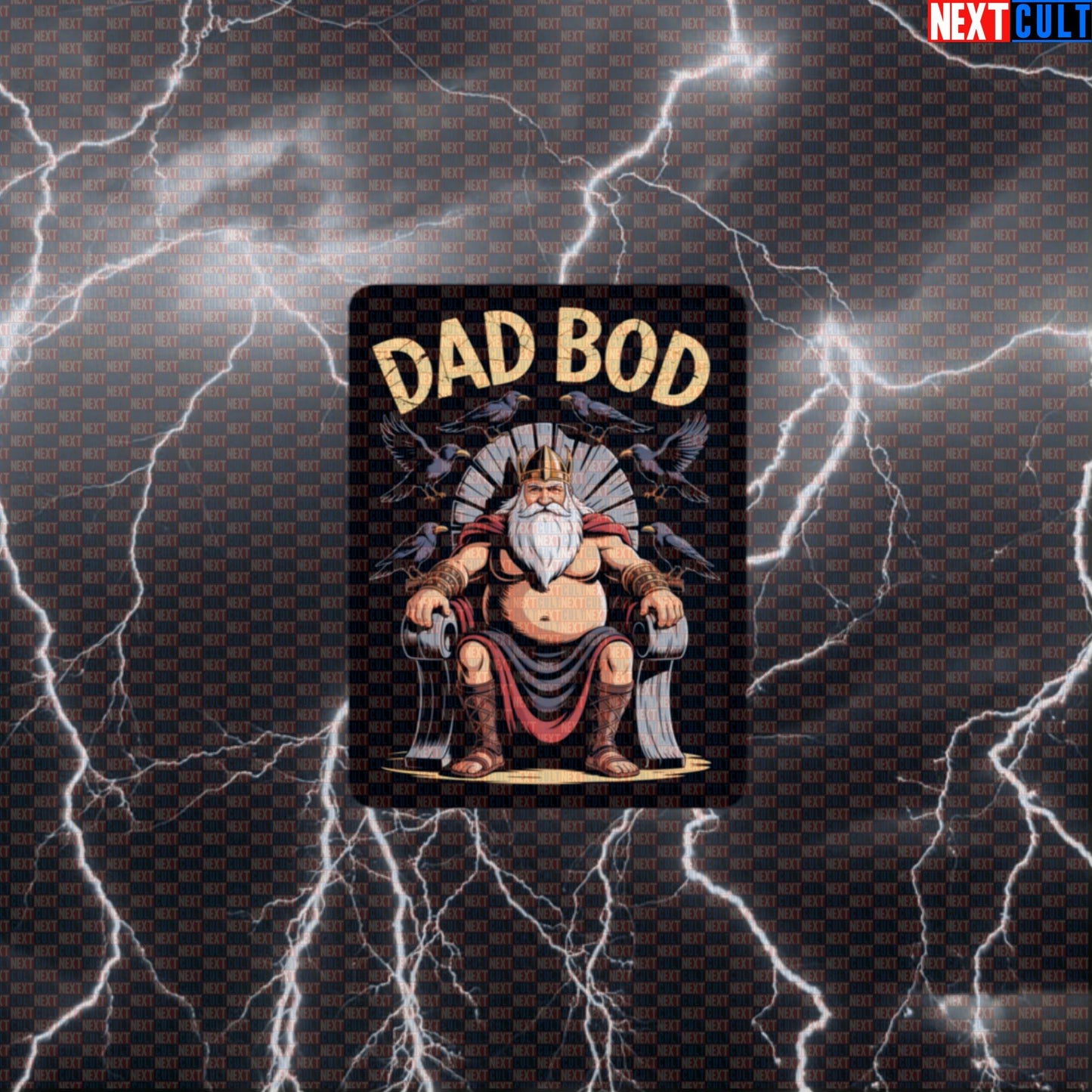 Dad Bod Odin Funny Gym Sticker - Norse Mythology Workout Decal for Gym Gear Default Title Stickers Father's Day Fitness Gym Vikings Workout Next Cult Brand