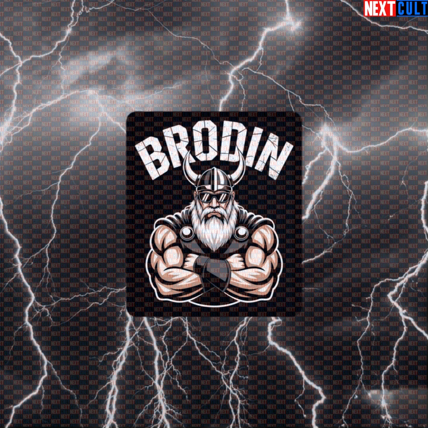 Funny Viking Brodin Gym Sticker - Norse Gains Workout Decal for Water Bottles & Gym Gear Default Title Stickers Bodybuilding Fitness Gym Vikings Workout Next Cult Brand