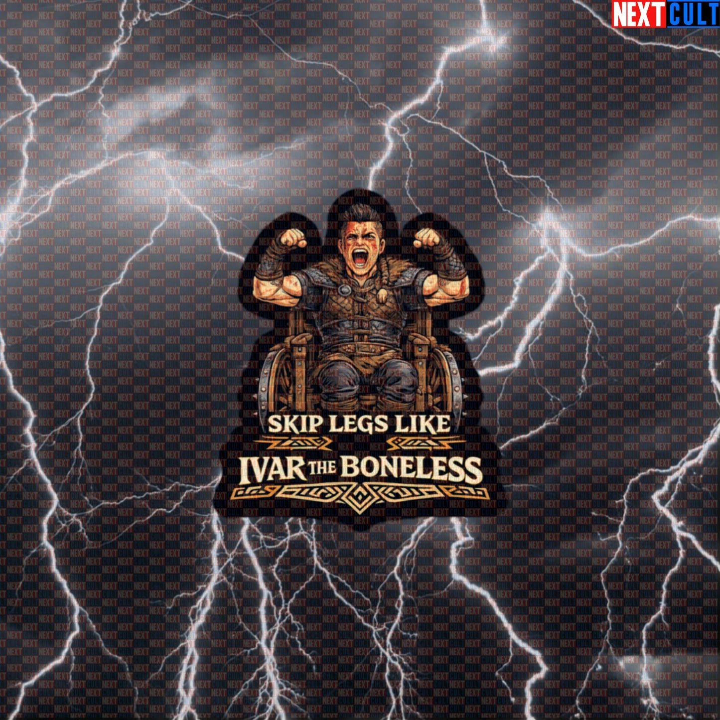 Skip Legs Like Ivar The Boneless Decal | Funny Viking Gym Sticker For Lifters & Bodybuilding Default Title Stickers Bodybuilding Fitness Gym Leg Day TV Vikings Workout Next Cult Brand
