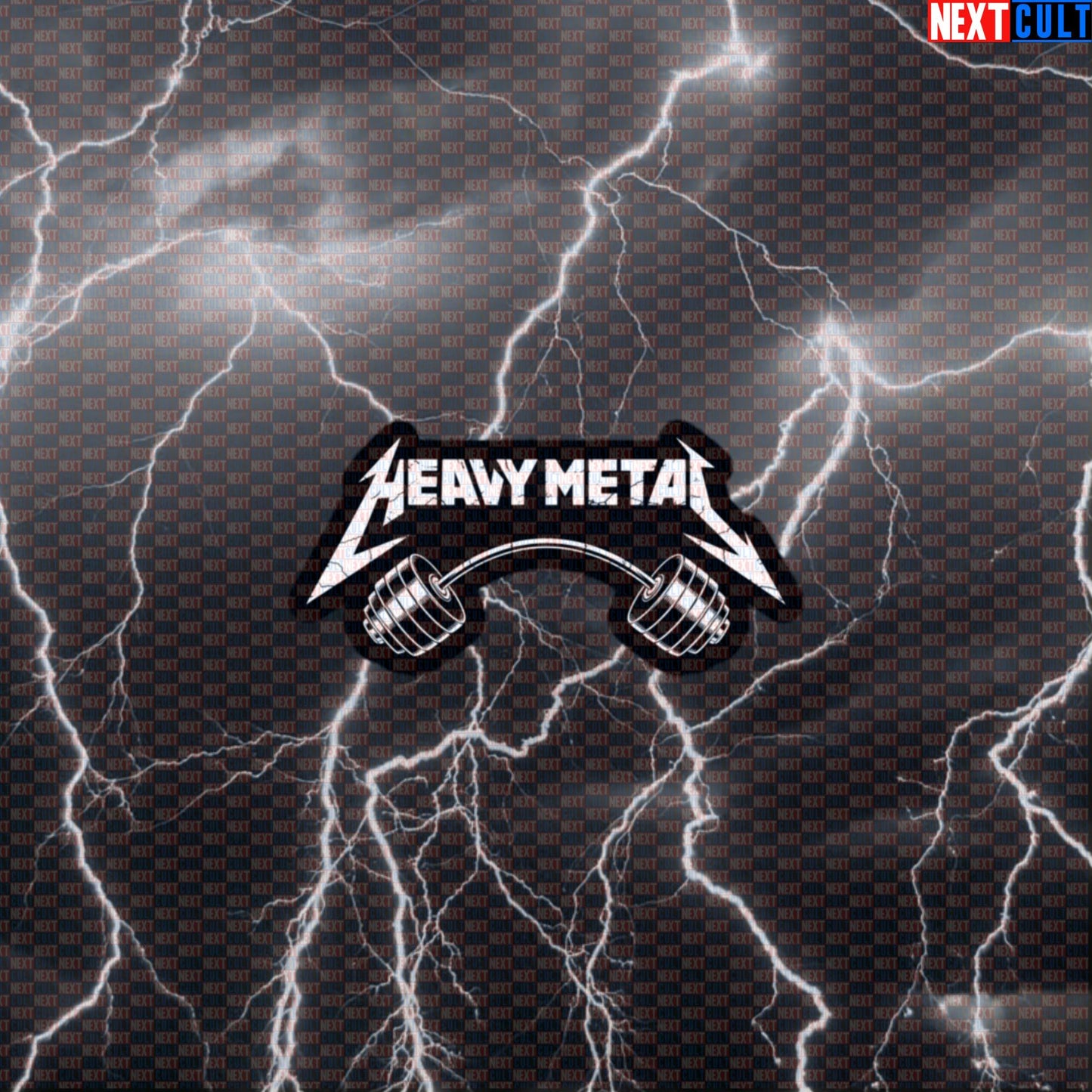 Heavy Metal Gym Sticker - Funny Gymbro Rock Music Workout Decal for Water Bottles & Gear Default Title Stickers Next Cult Brand