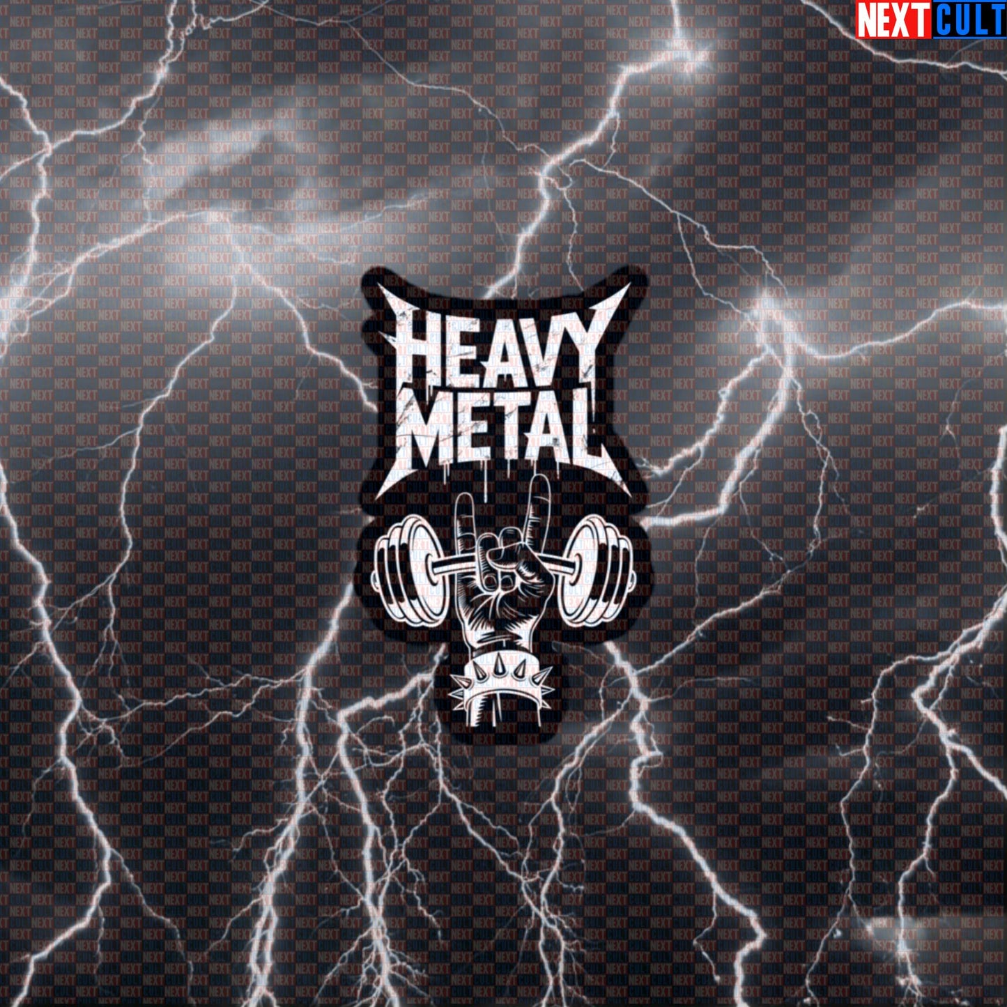 Heavy Metal Funny Gym Sticker - Rock On Workout Decal for Water Bottles & Gym Gear Default Title Stickers Next Cult Brand