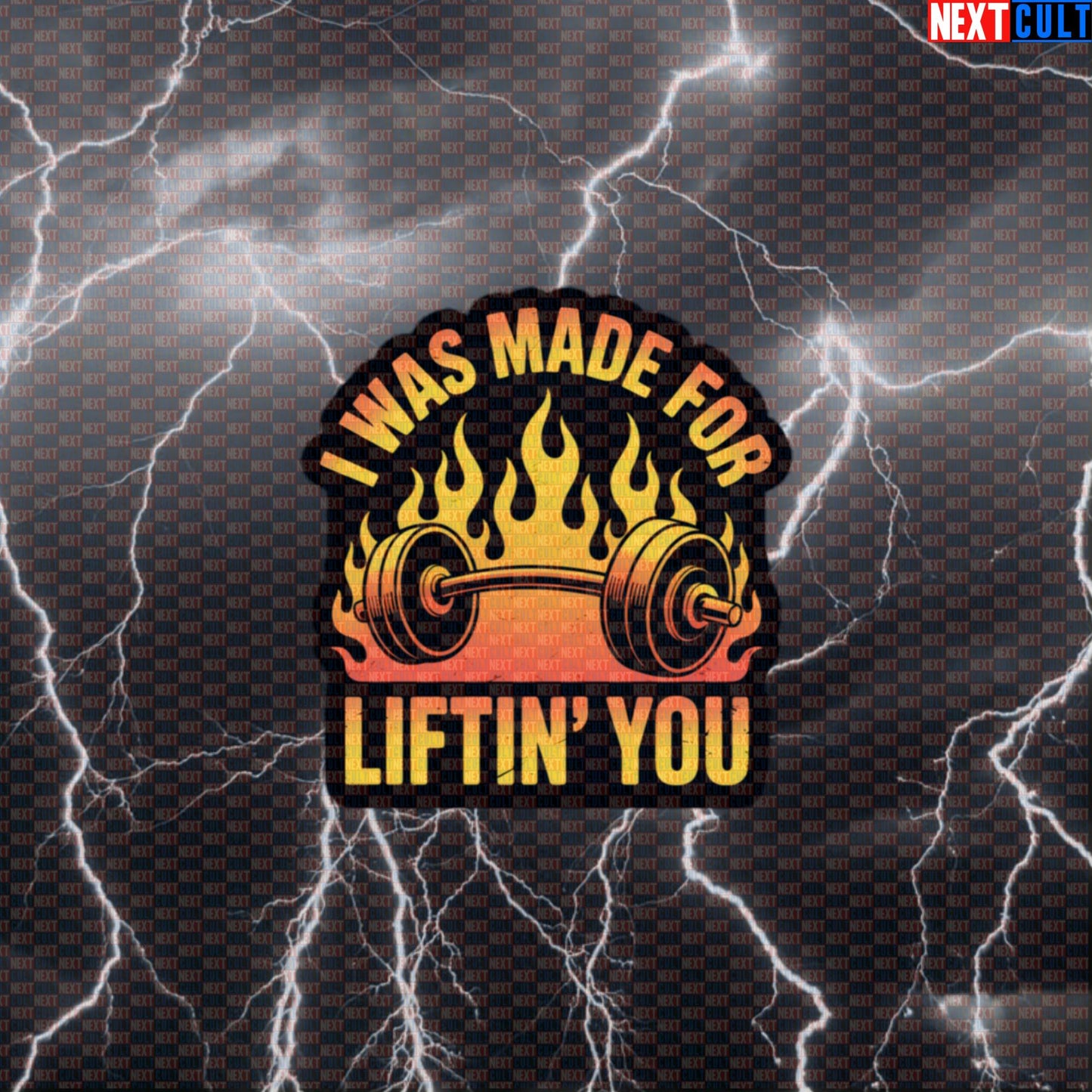 I Was Made For Liftin You Funny Gym Sticker - KISS Rock Barbell Meme Decal for Gym Gear Default Title Stickers Bodybuilding Fitness Gym KISS Powerlifting Rock Music Workout Next Cult Brand