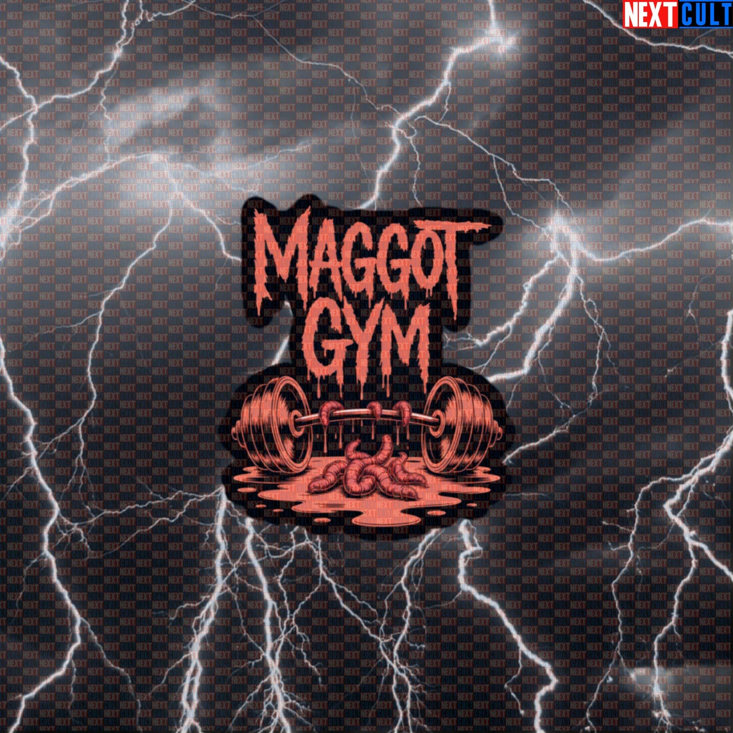 Maggot Gym Funny Sticker - Heavy Metal Workout Decal For Gym Gear Default Title Stickers Bodybuilding Fitness Gym Powerlifting Rock Music Slipknot Workout Next Cult Brand