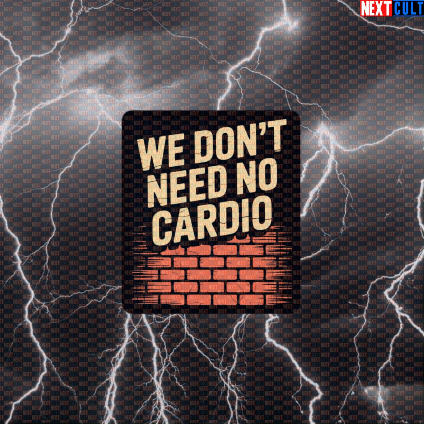 We Don't Need No Cardio Funny Gym Sticker - Pink Floyd Meme Decal for Gym Gear Default Title Stickers Bodybuilding Cardio Fitness Gym Pink Floyd Rock Music Workout Next Cult Brand