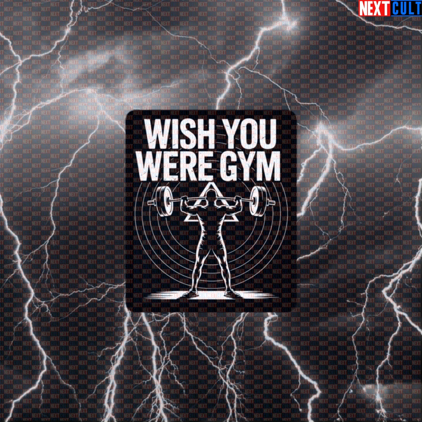 Wish You Were Gym Funny Gym Sticker - Pink Floyd Meme Decal for Water Bottles & Gym Gear Default Title Stickers Bodybuilding Fitness Gym Pink Floyd Powerlifting Rock Music Workout Next Cult Brand