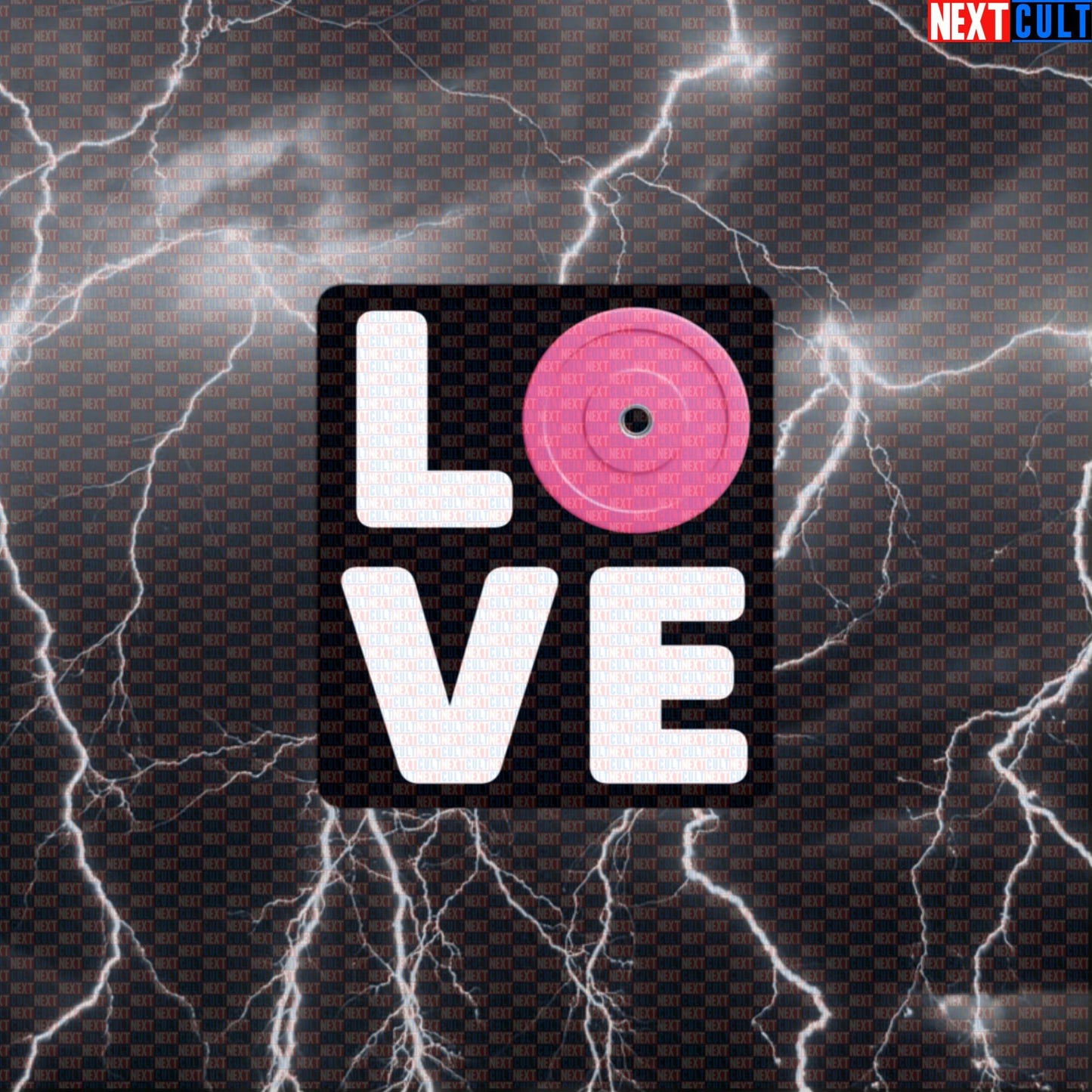 Funny Valentine's Day Gym Sticker - I Love Lifting Pink Bumper Plate Workout Decal Default Title Stickers Bodybuilding Fitness Gym Powerlifting Valentine's Day Workout Next Cult Brand
