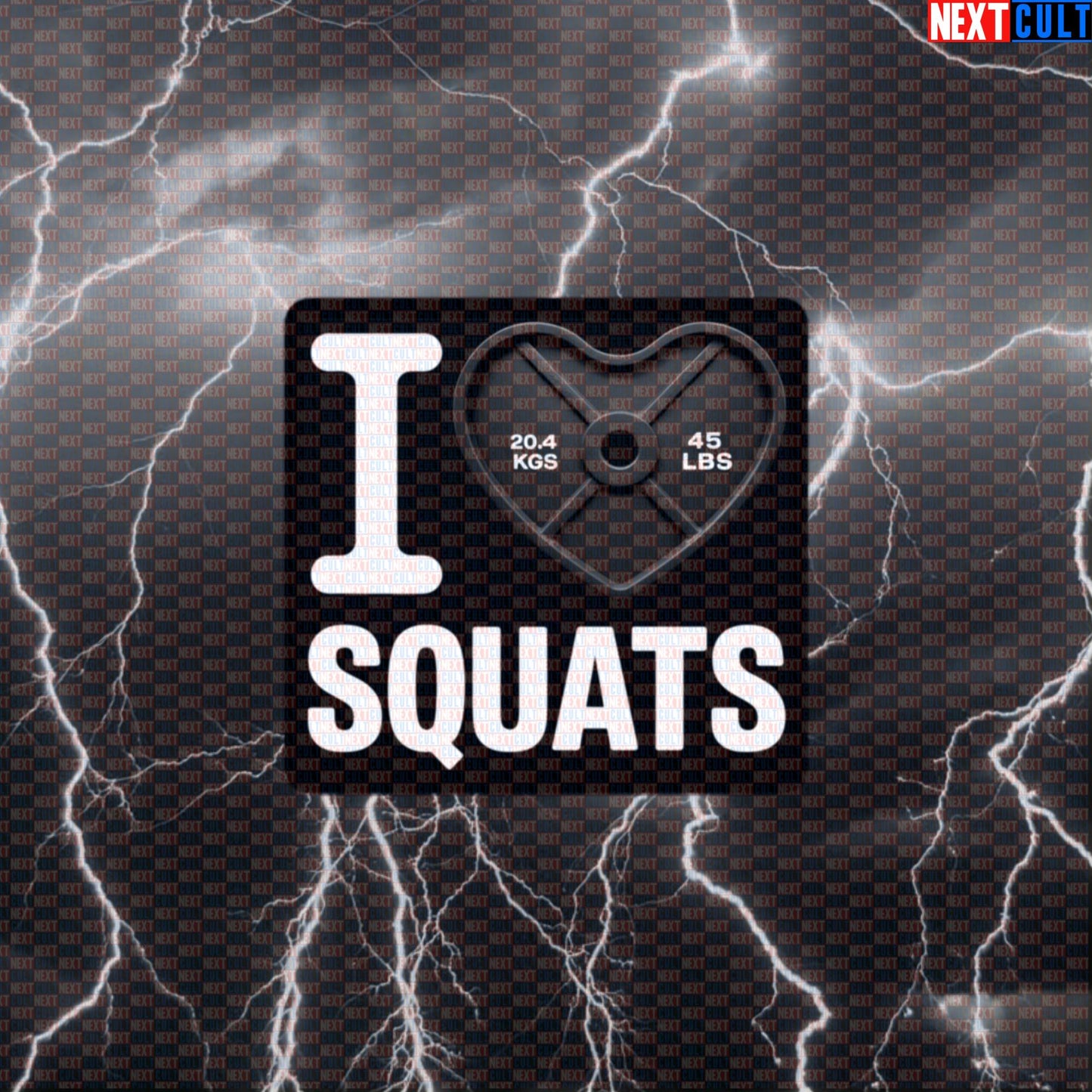 I Love Squats Funny Gym Sticker | Valentine's Leg Day Decal for Lifters & Bodybuilding Default Title Stickers Bodybuilding Fitness Gym Leg Day Powerlifting Valentine's Day Workout Next Cult Brand