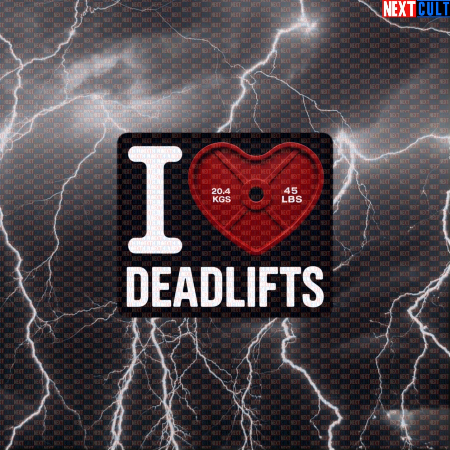 I Love Deadlifts Gym Sticker | Funny Valentine's Weightlifting Decal For Deadlift Lovers Default Title Stickers Bodybuilding Fitness Gym Leg Day Powerlifting Valentine's Day Workout Next Cult Brand