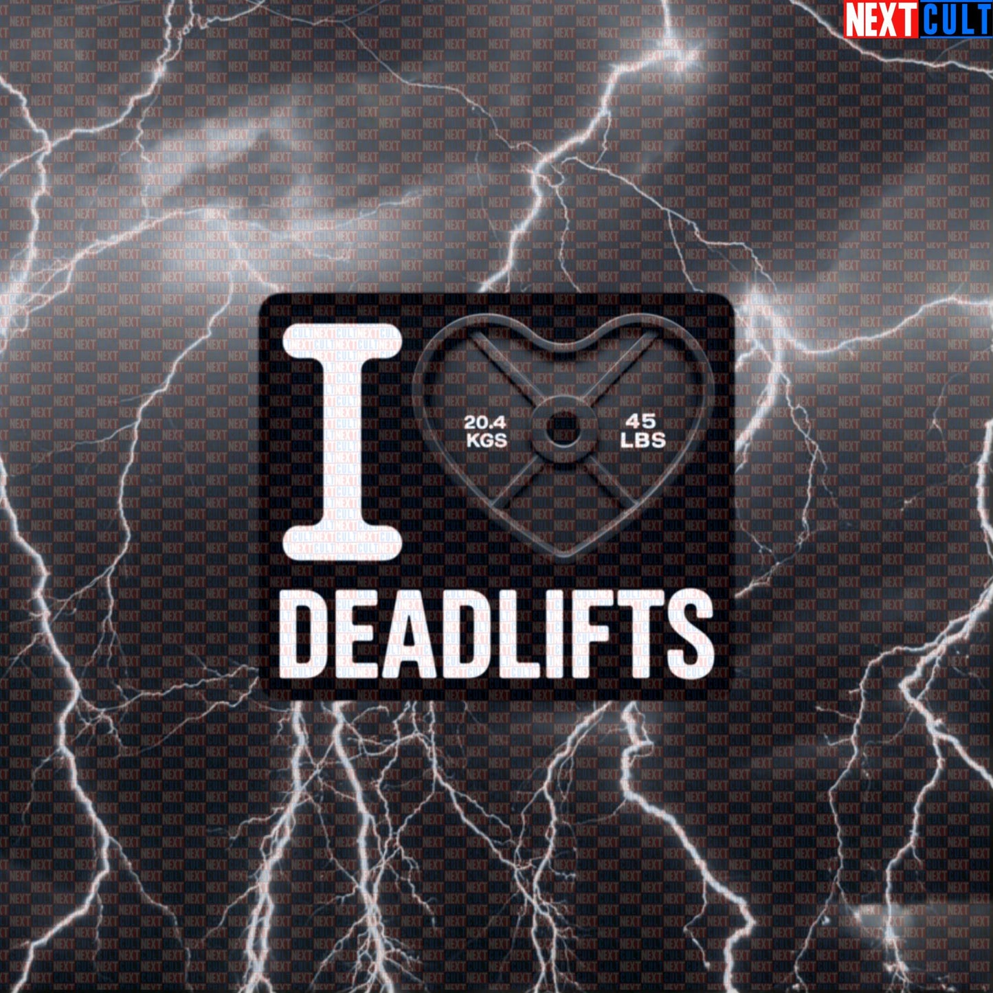 I Love Deadlifts Gym Sticker | Heart Plate Valentine's Funny Workout Decal For Lifters Default Title Stickers Bodybuilding Fitness Gym Leg Day Powerlifting Valentine's Day Workout Next Cult Brand