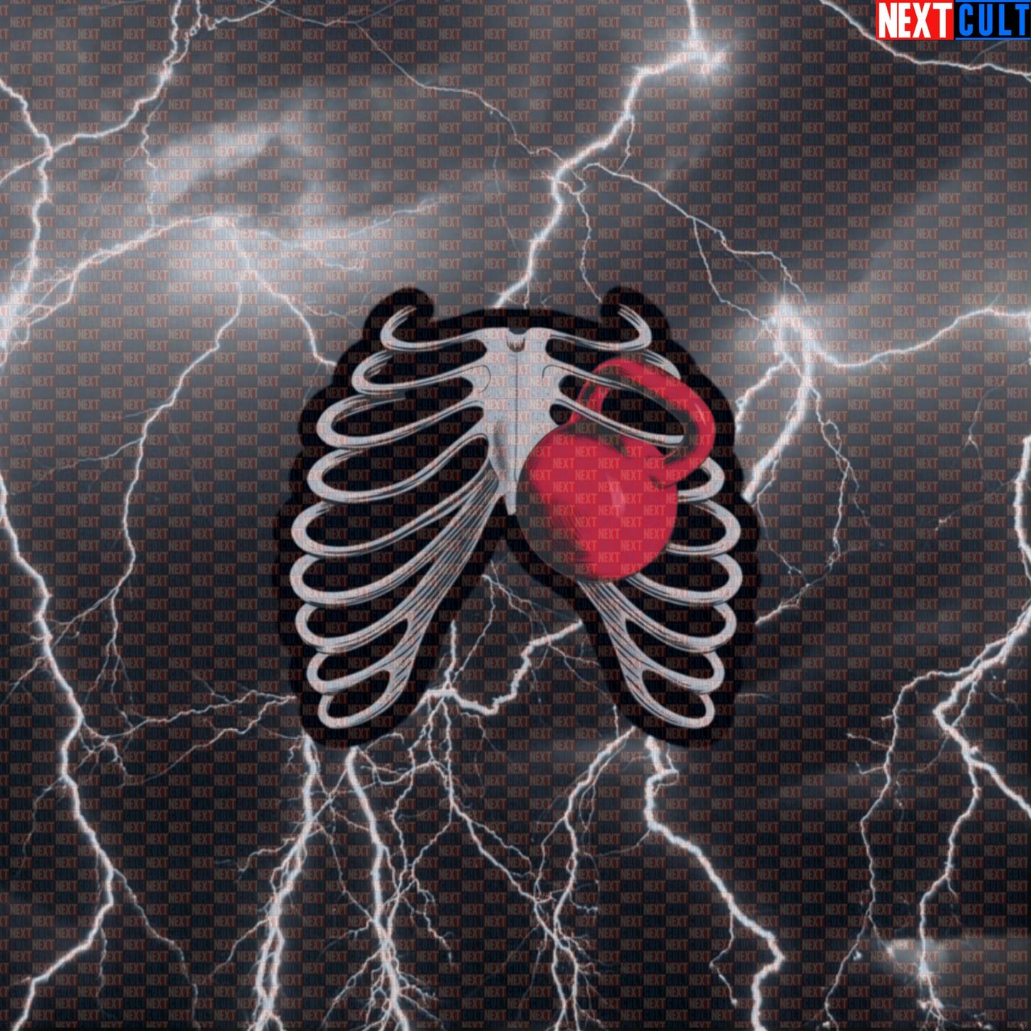 Kettlebell Heart X-Ray Funny Gym Sticker - Valentine's Workout Meme Decal for Gym Gear Default Title Stickers Fitness Gym Kettlebell Valentine's Day Workout Next Cult Brand