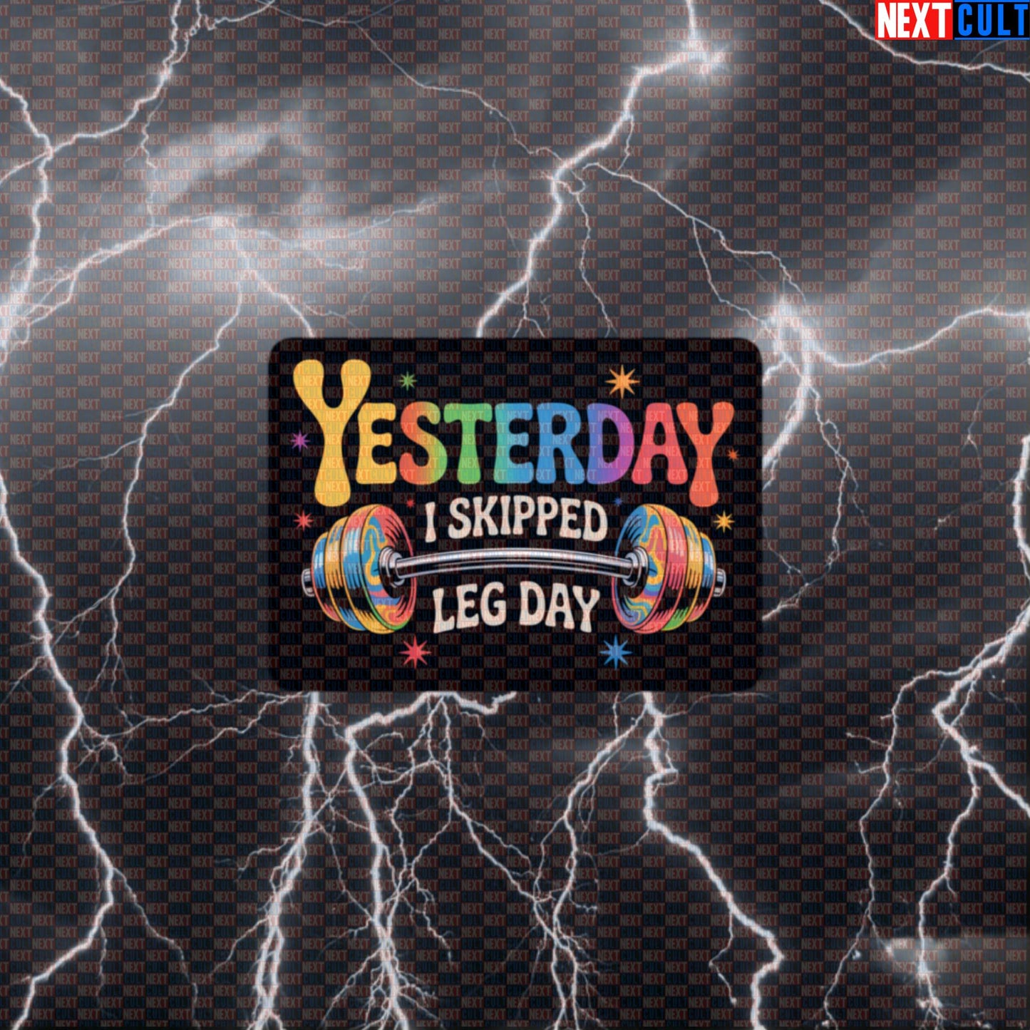 Yesterday I Skipped Leg Day Funny Gym Sticker - Beatles Music Meme Decal for Water Bottles & Gear Default Title Bodybuilding Fitness Gym Leg Day Powerlifting Rock Music The Beatles Workout Next Cult Brand