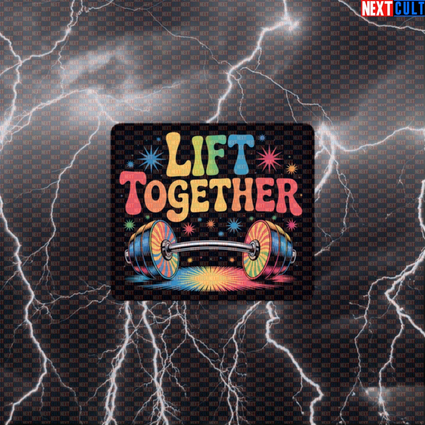 Beatles Lift Together Funny Gym Sticker - Lift Together Workout Decal for Water Bottles Default Title Stickers Bodybuilding Fitness Gym Powerlifting Rock Music The Beatles Workout Next Cult Brand