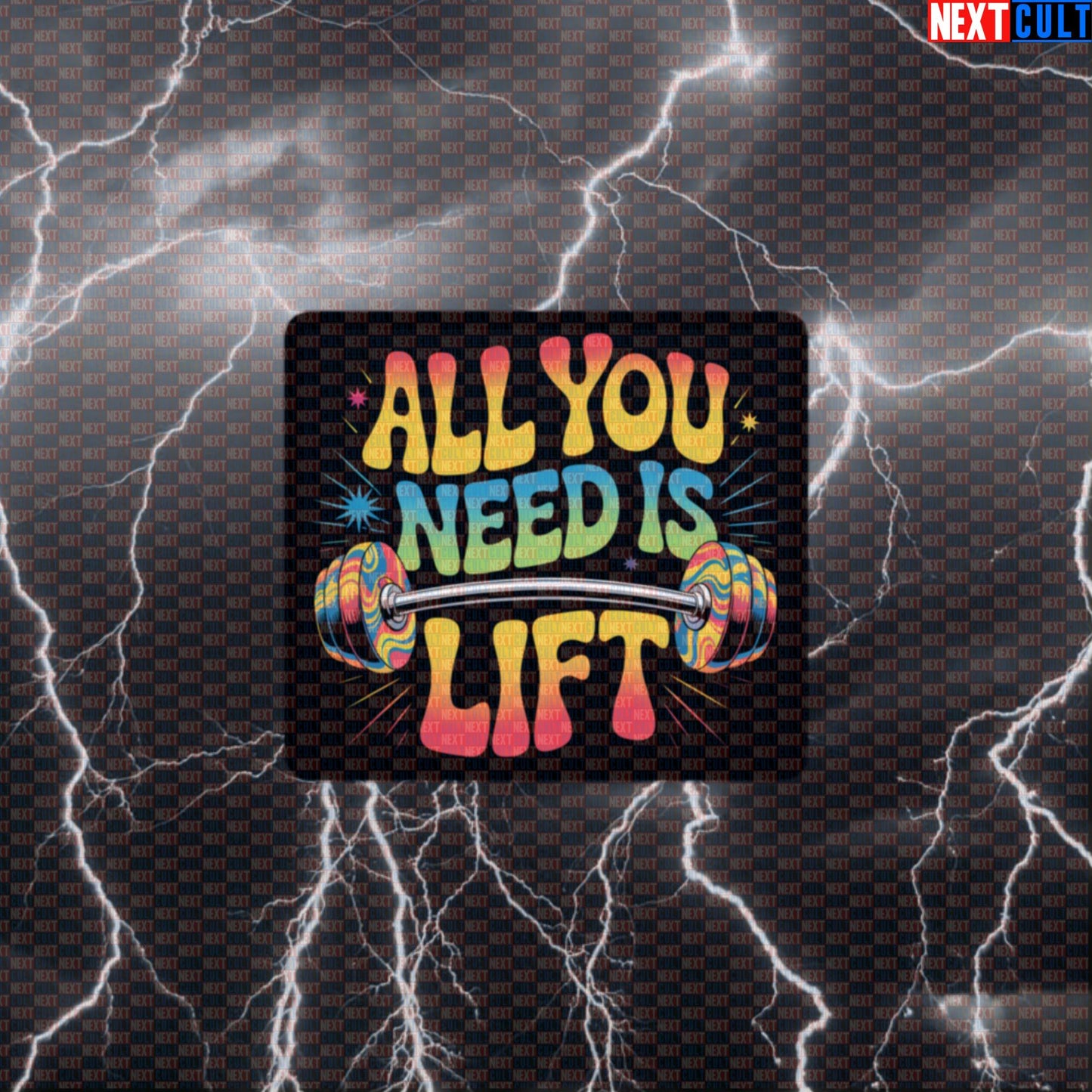 All You Need Is Lift Funny Gym Sticker | Beatles Meme Workout Decal for Water Bottles & Gear Default Title Stickers Bodybuilding Fitness Gym Powerlifting Rock Music The Beatles Workout Next Cult Brand