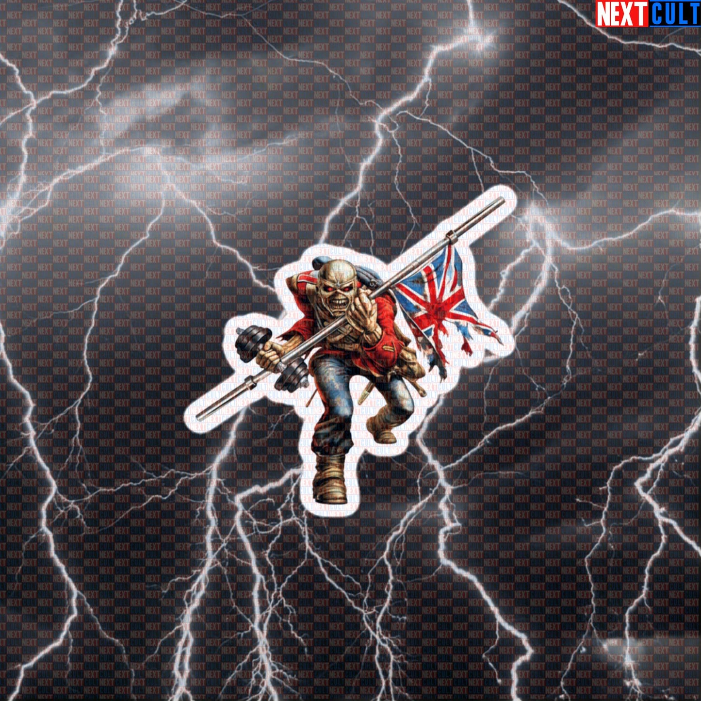 Gym Trooper “Trooper Eddie Metal Lifter Parody” Funny Gym Sticker for Lifters, Metalheads, Bodybuilding & Workout Memes Default Title Stickers Bodybuilding Fitness Gym Iron Maiden Powerlifting Rock Music Workout Next Cult Brand