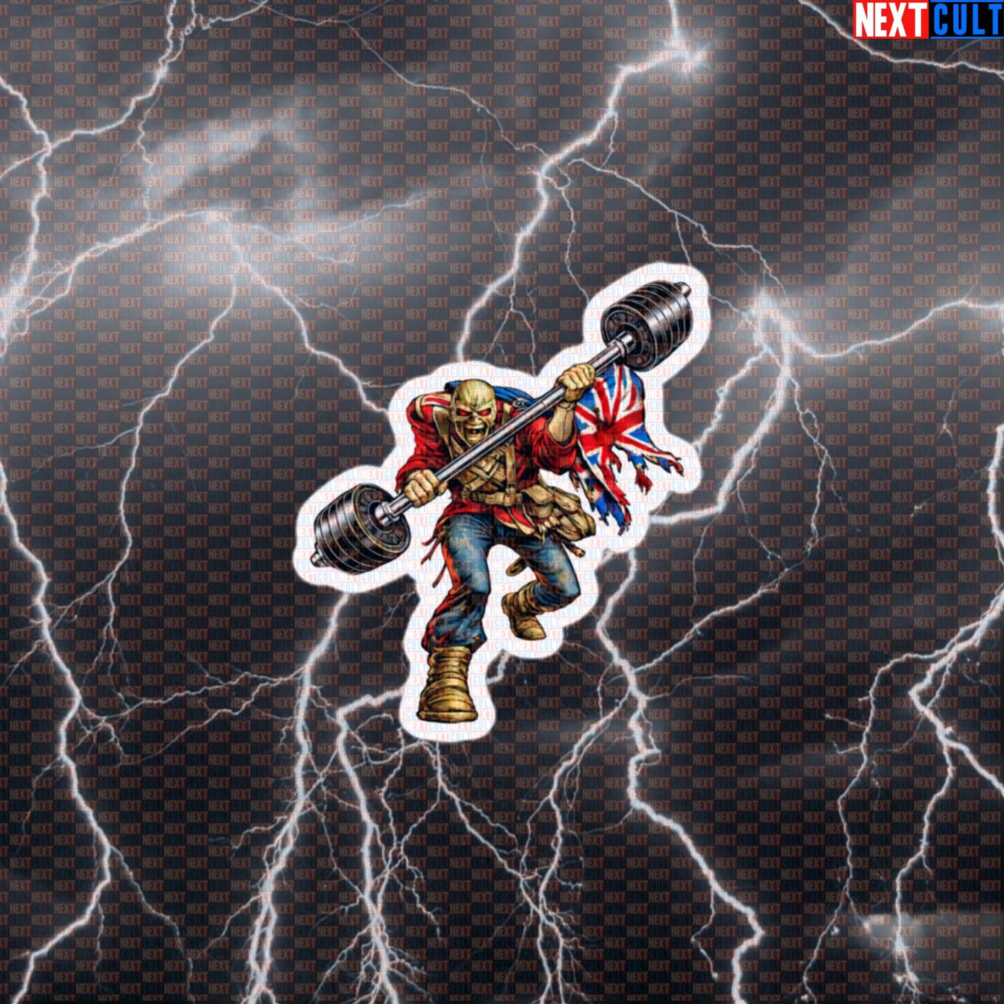 Gym Trooper Eddie Heavy Metal Funny Gym Sticker Decal for Lifting, Bodybuilding, Fitness & Rock Music Fans Default Title Stickers Bodybuilding Fitness Gym Iron Maiden Powerlifting Rock Music Workout Next Cult Brand