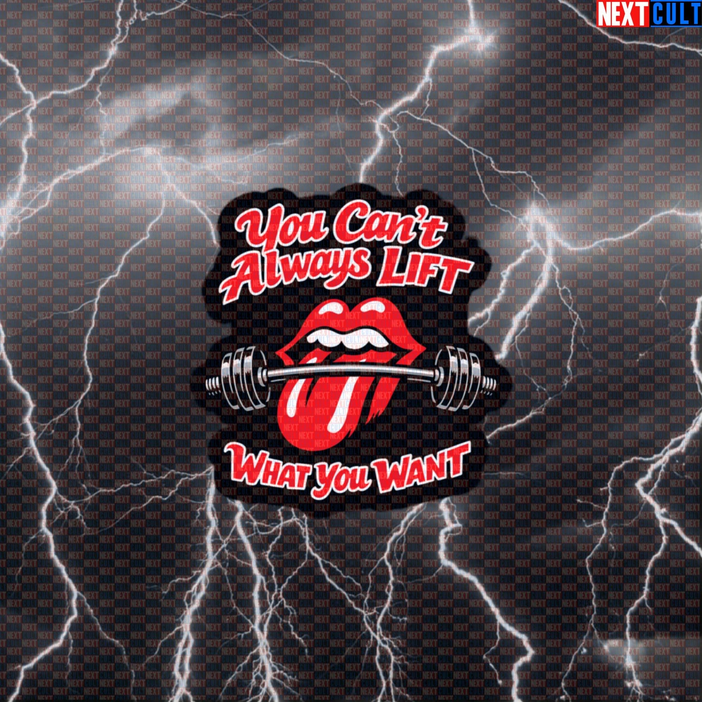 You Can’t Always Lift What You Want Rolling Stones Funny Gym Sticker — Rock Music Fitness Bodybuilding Meme Decal for Lifters & Gains Default Title Stickers Bodybuilding Fitness Gym Powerlifting Rock Music The Rolling Stones Workout Next Cult Brand