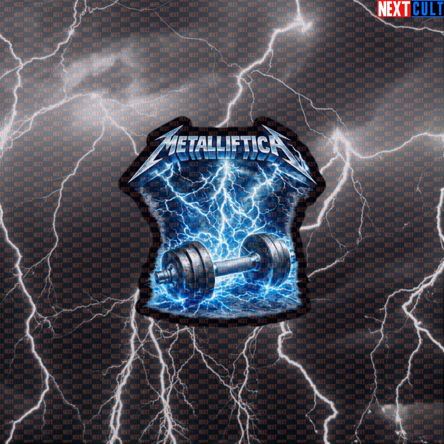 Metalliftica Funny Gym Sticker Lifting Metal Metallica Heavy Metal Workout Decal Fitness Meme Default Title Bodybuilding Gym Metallica Powerlifting Rock Music Workout Next Cult Brand