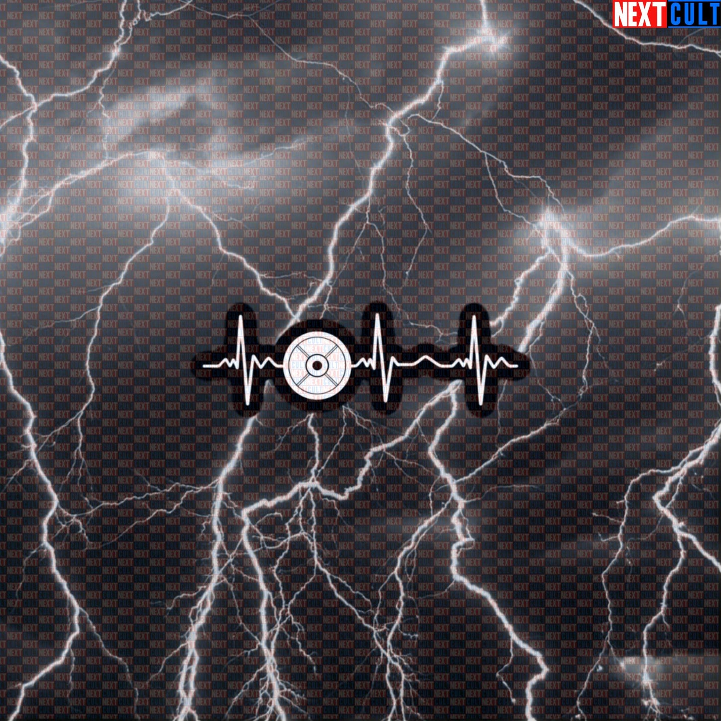 Weight Plate Heartbeat Funny Gym Sticker Decal for Water Bottles Laptops Workout Gear Default Title Stickers Bodybuilding Fitness Gym Powerlifting Workout Next Cult Brand