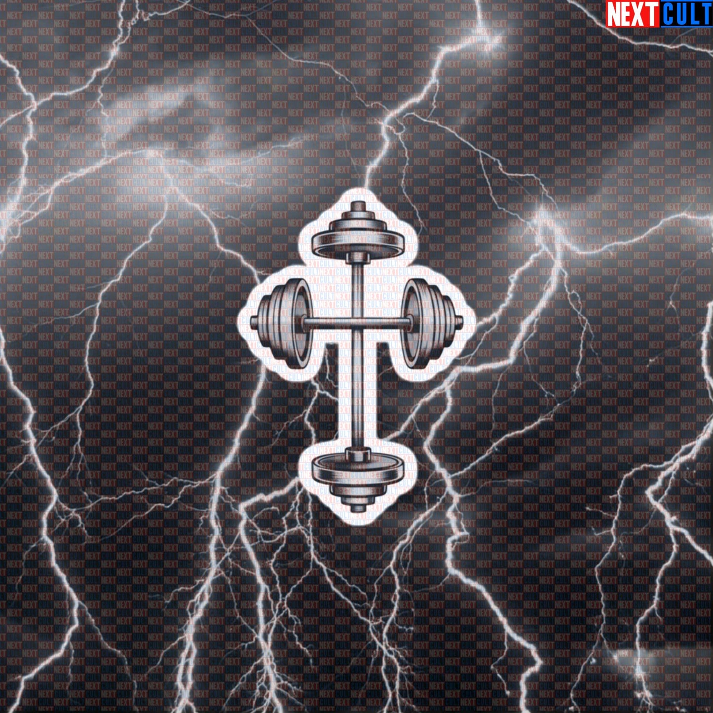 Gym Is My Religion Barbell Cross Funny Gym Sticker Decal for Christian Lifters Default Title Bodybuilding Easter Fitness Gym Powerlifting Workout Next Cult Brand